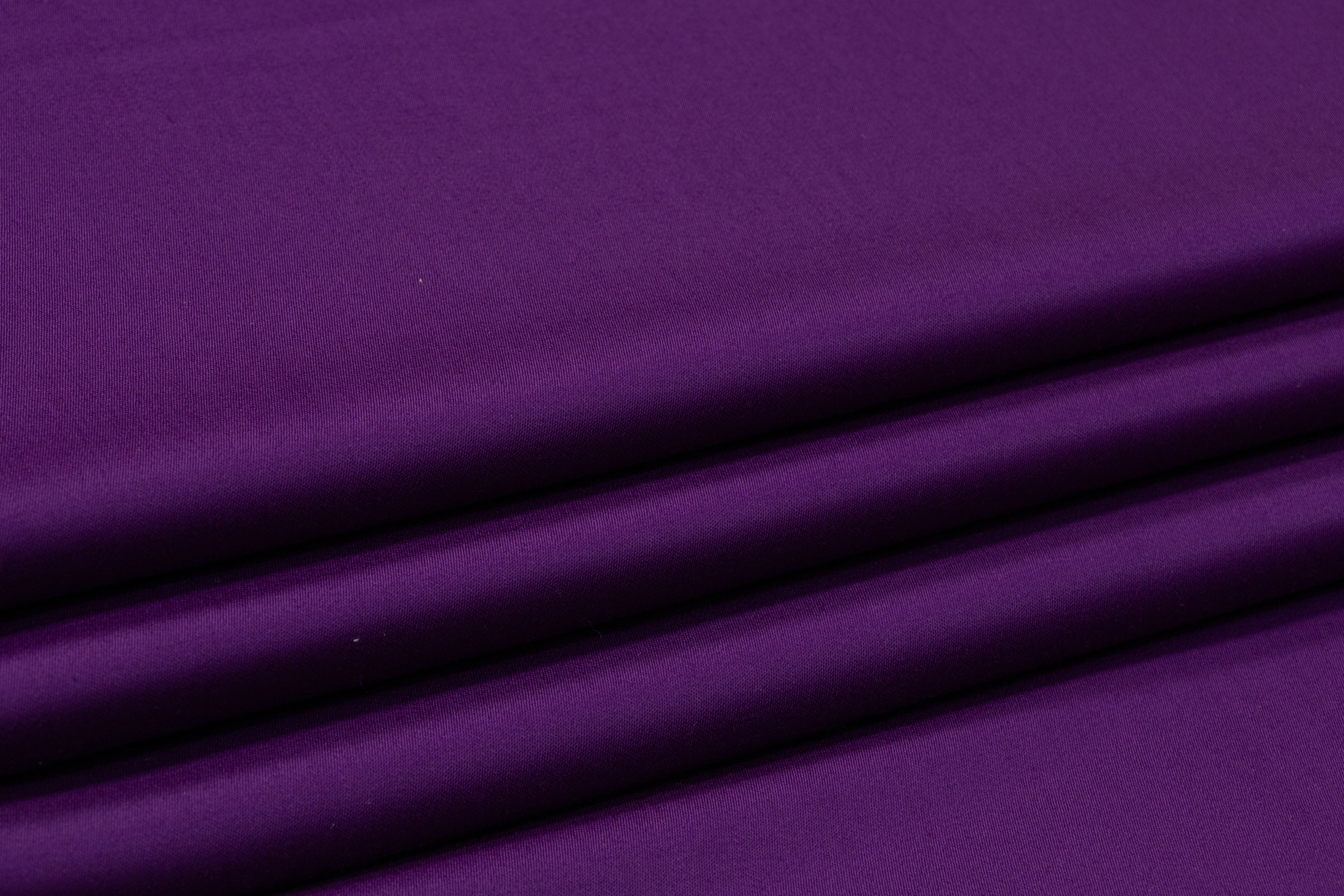 Italian Satin Faille Stretch Wool Suiting - Purple