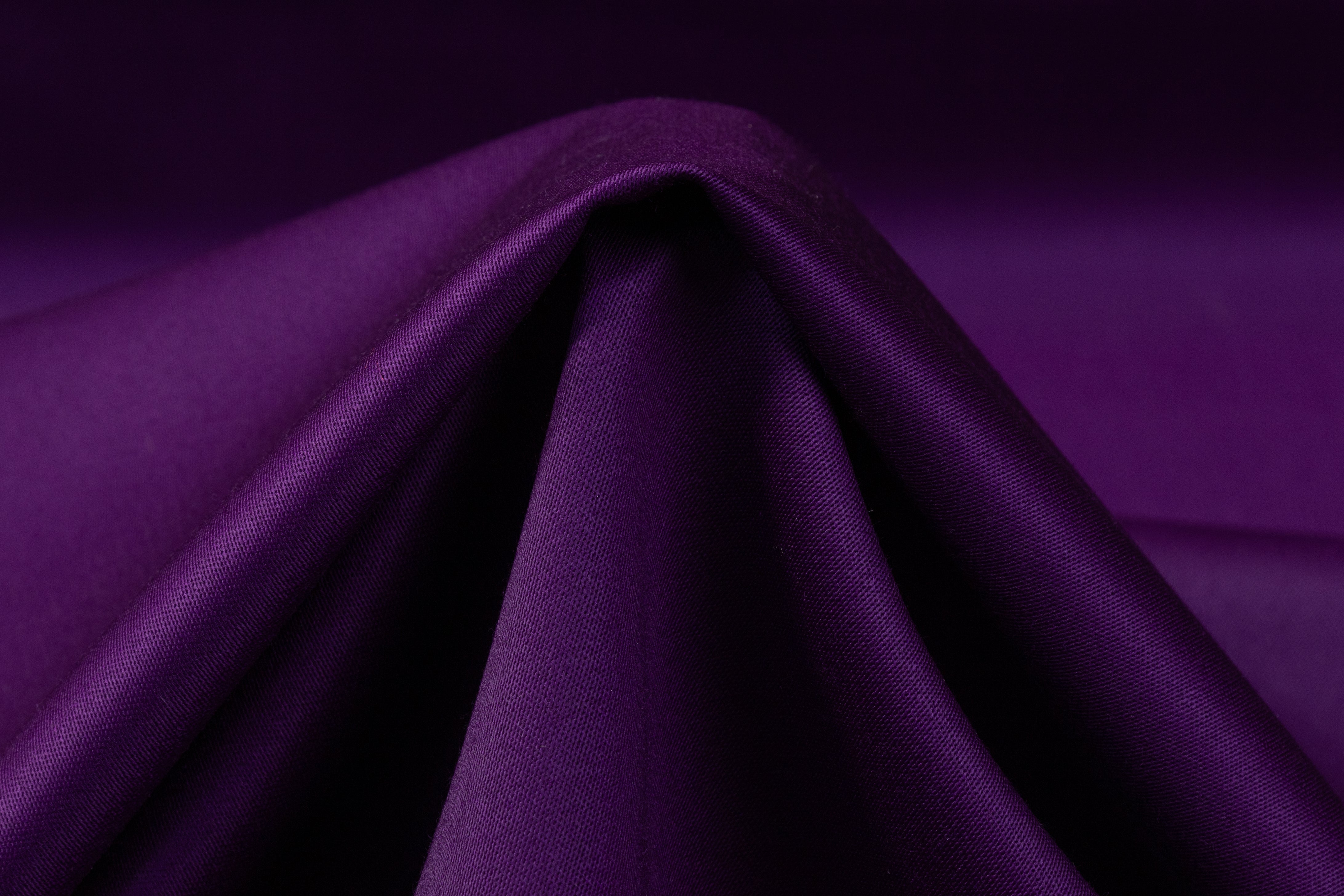 Italian Satin Faille Stretch Wool Suiting - Purple