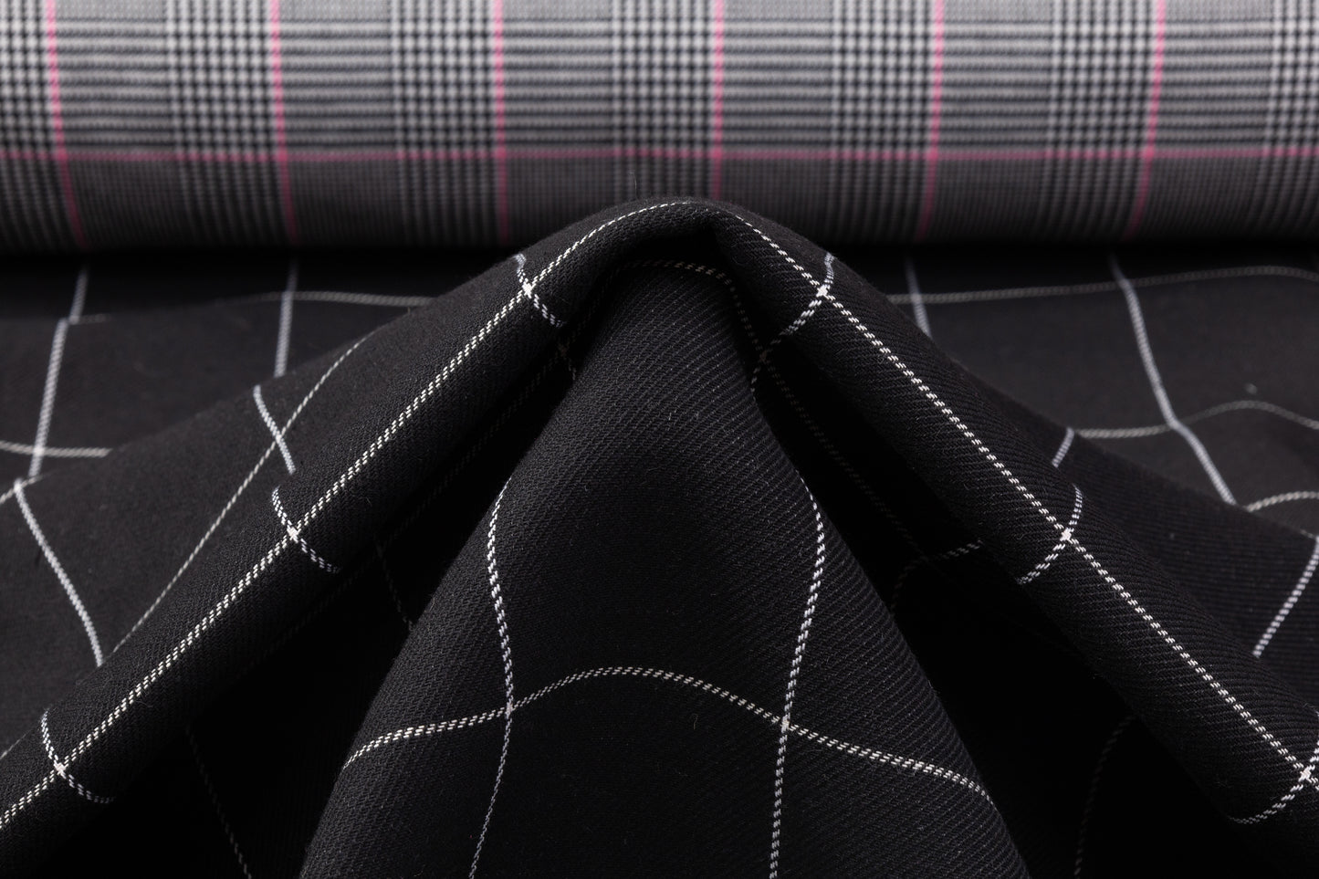 Double Faced Poly Acetate Coating - Black / White / Pink
