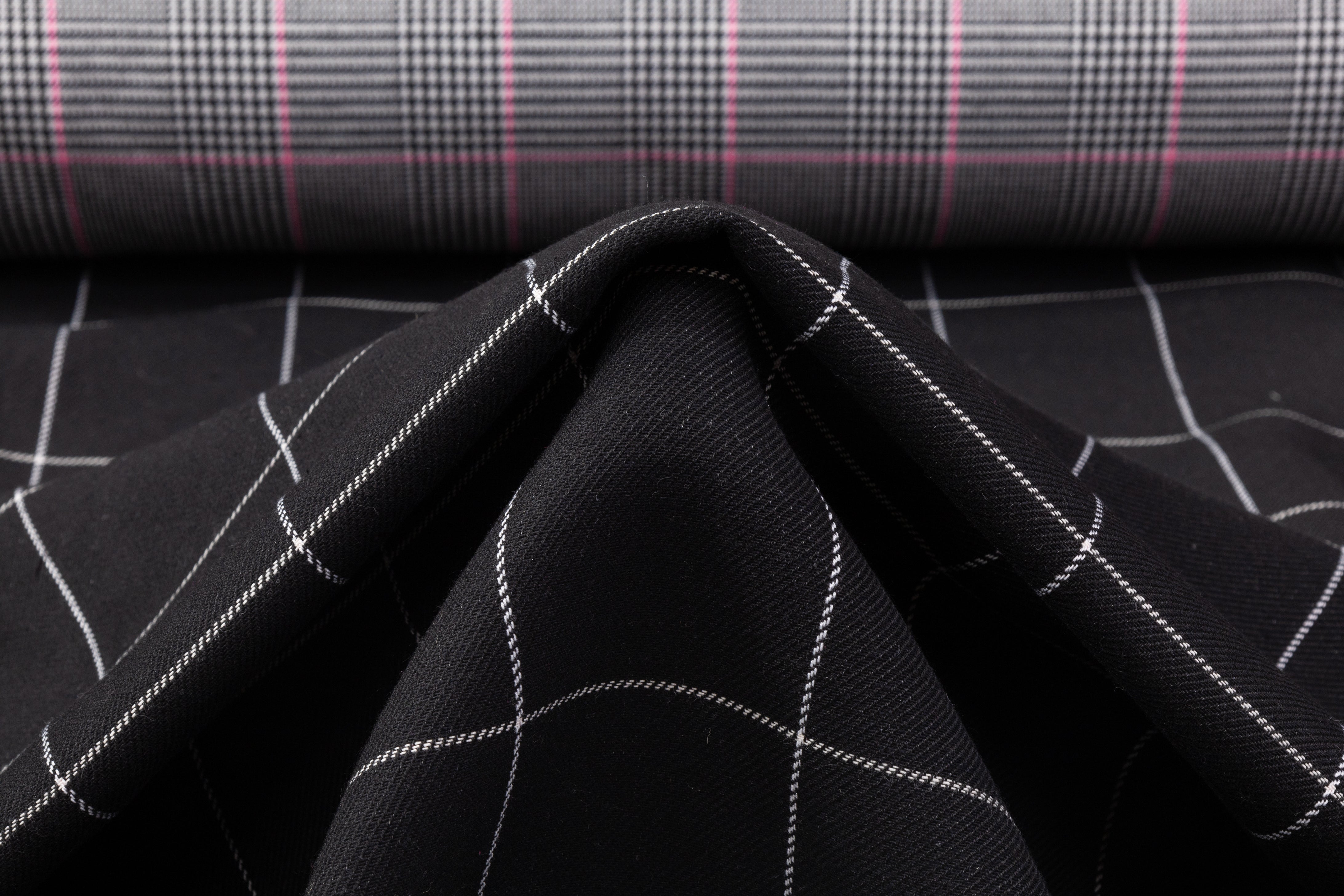 Double Faced Poly Acetate Coating - Black / White / Pink