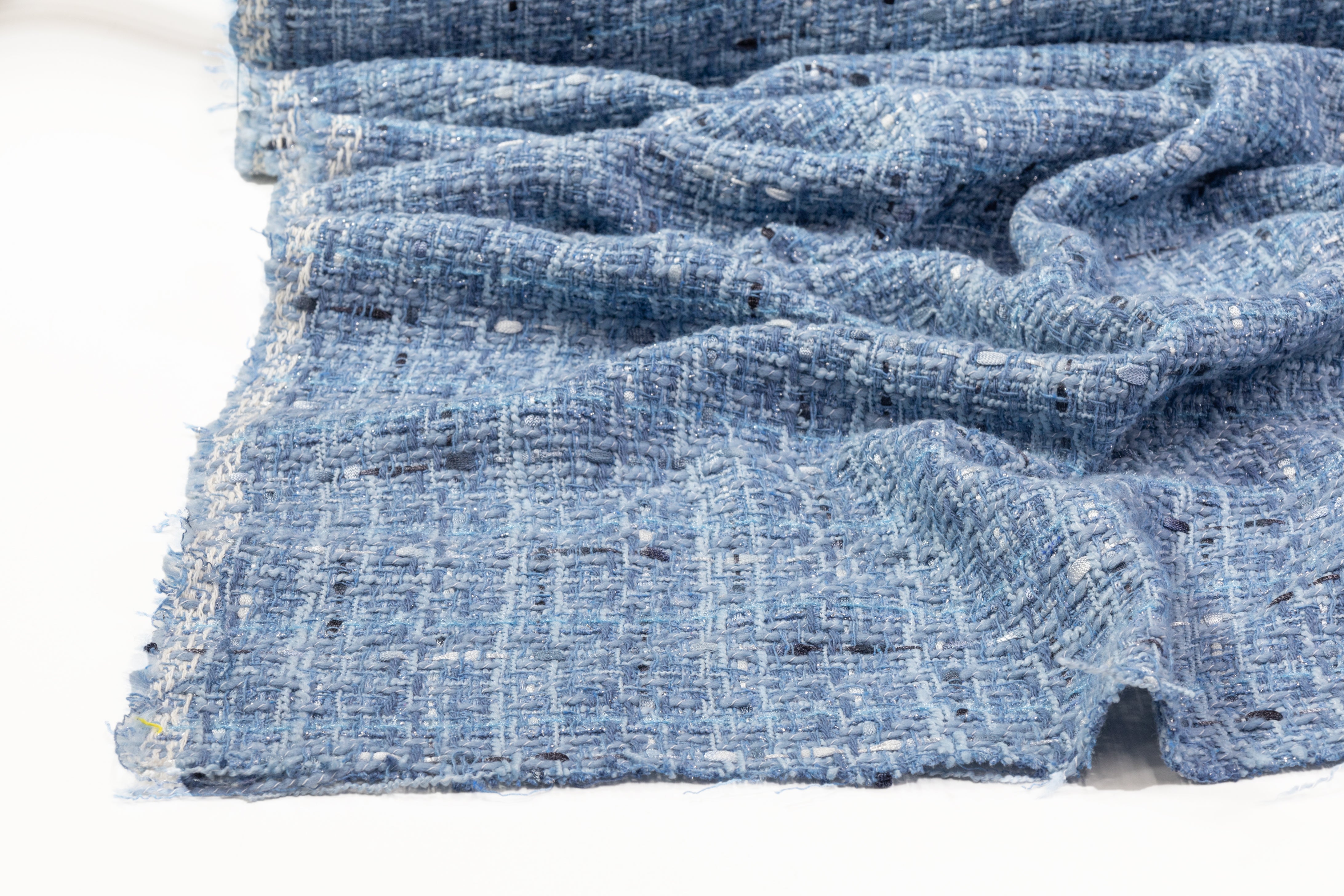 Metallic Tweed Boucle - Blue