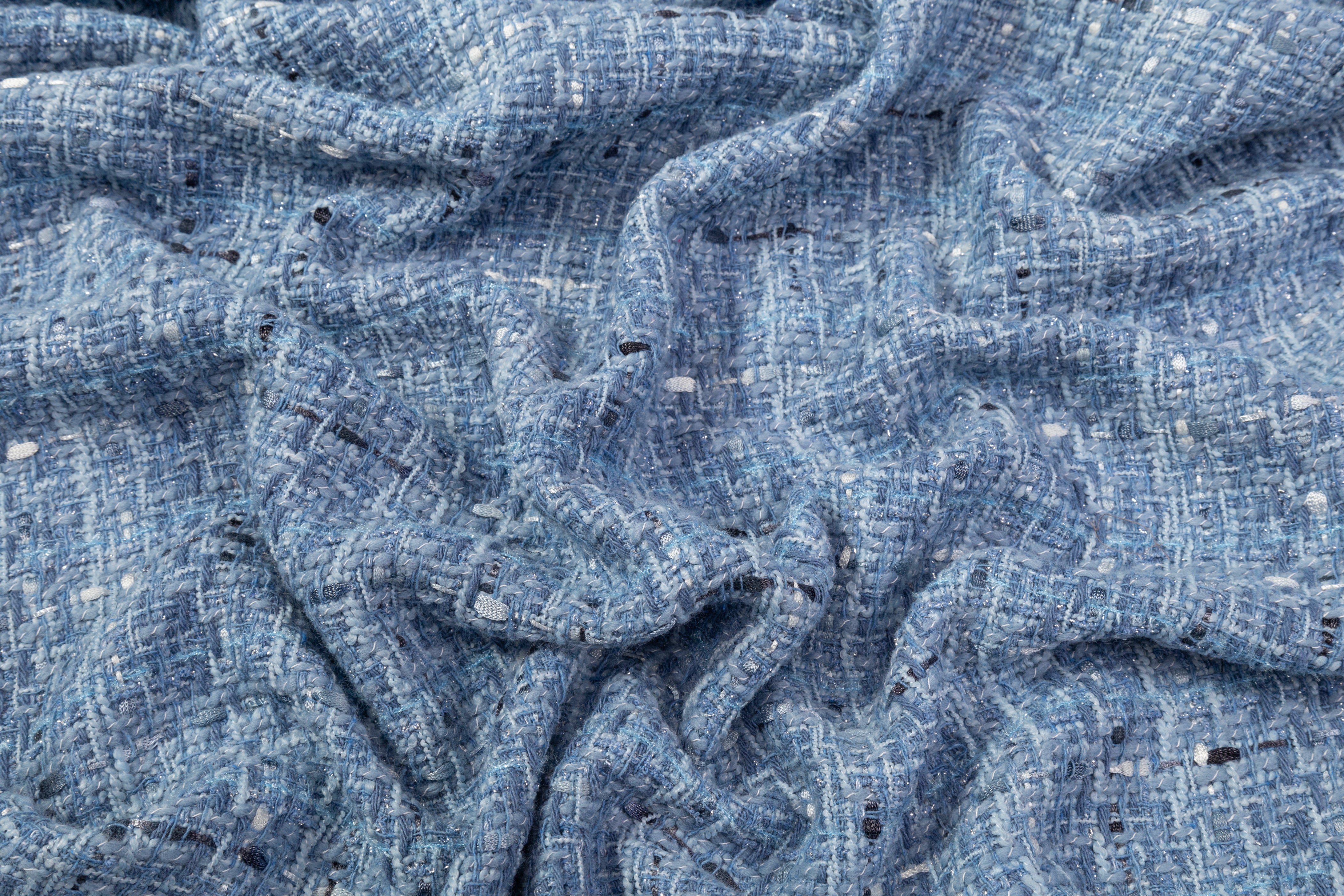 Metallic Tweed Boucle - Blue