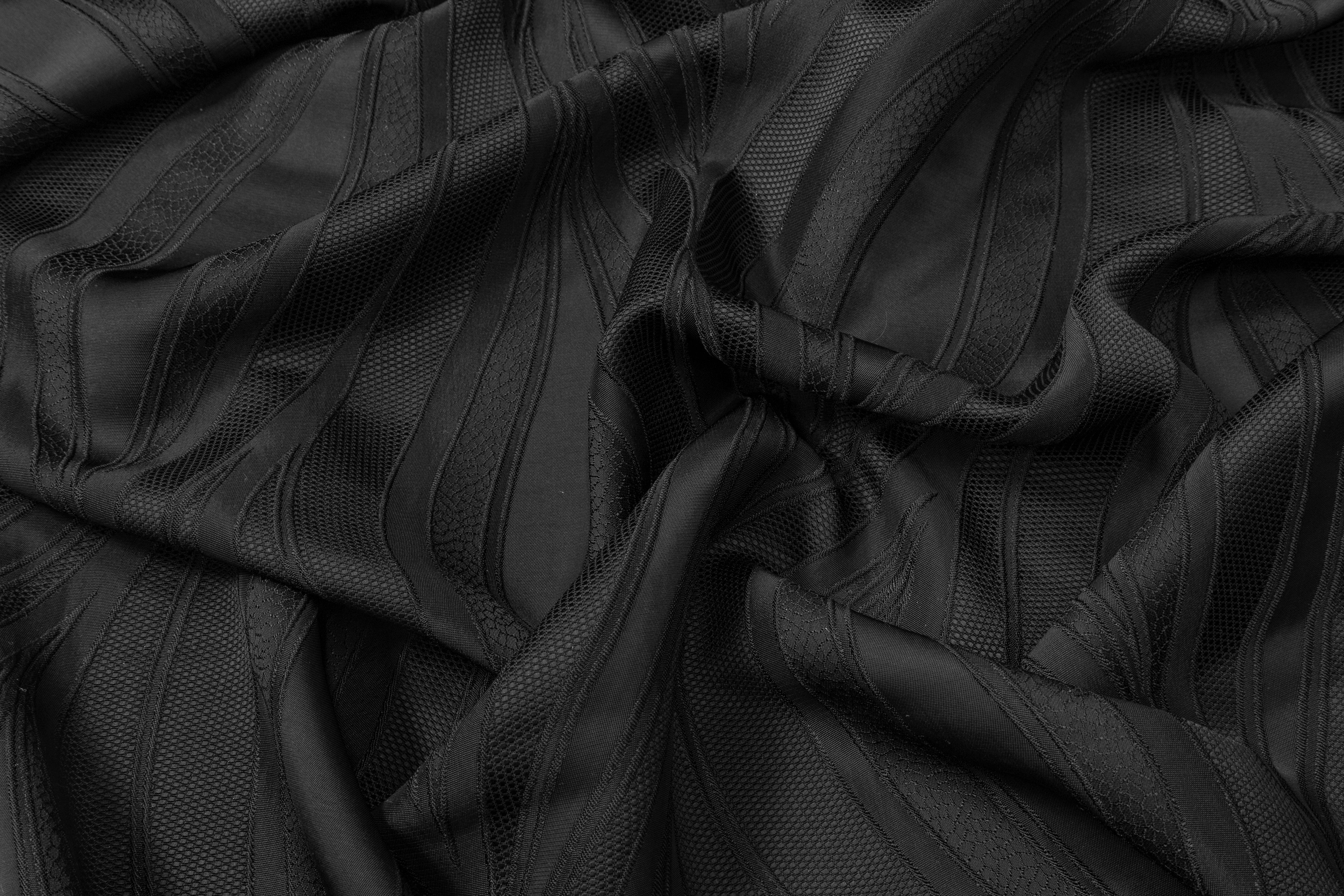 Abstract Viscose Jacquard - Black