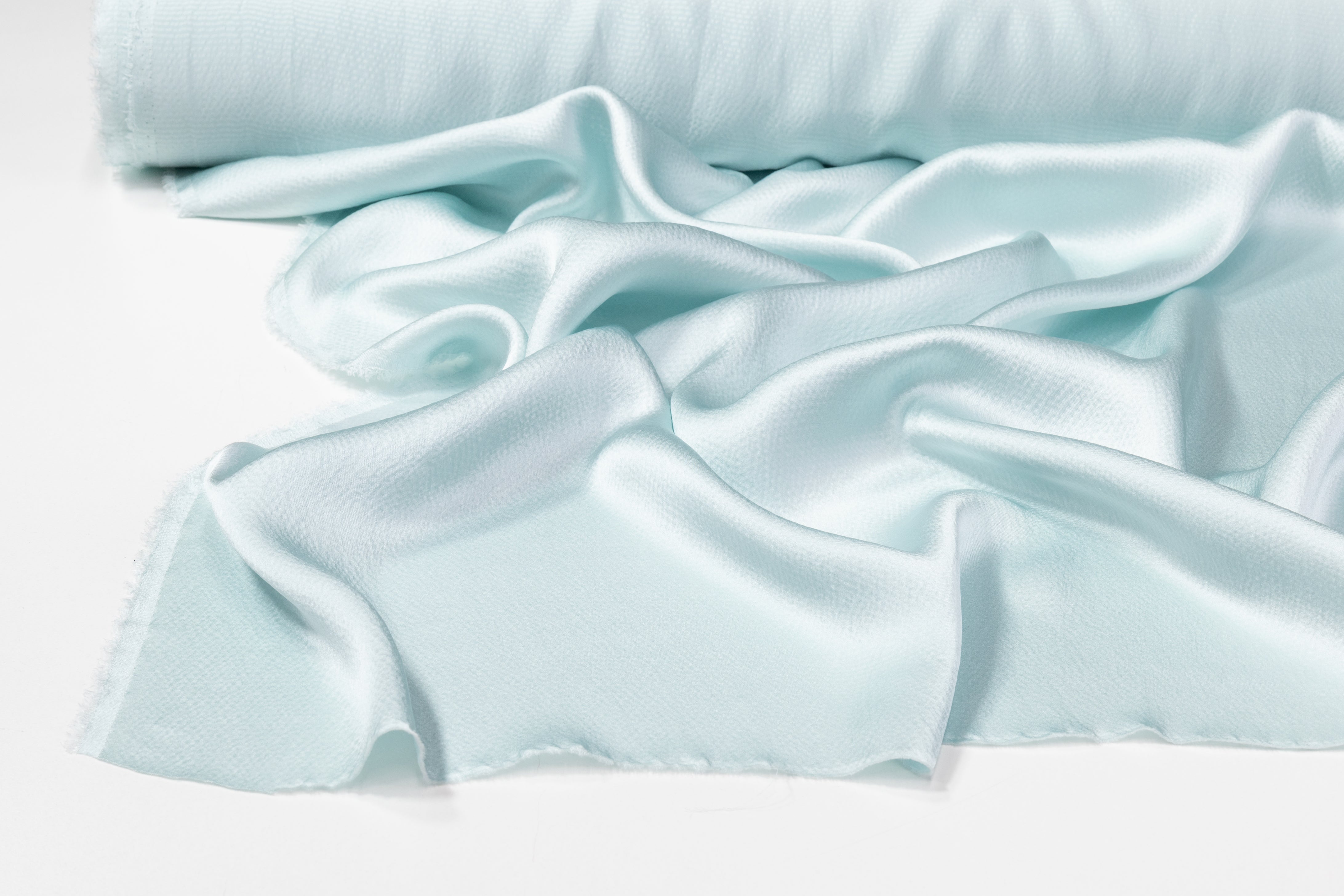 Hammered Silk Charmeuse - Light Blue