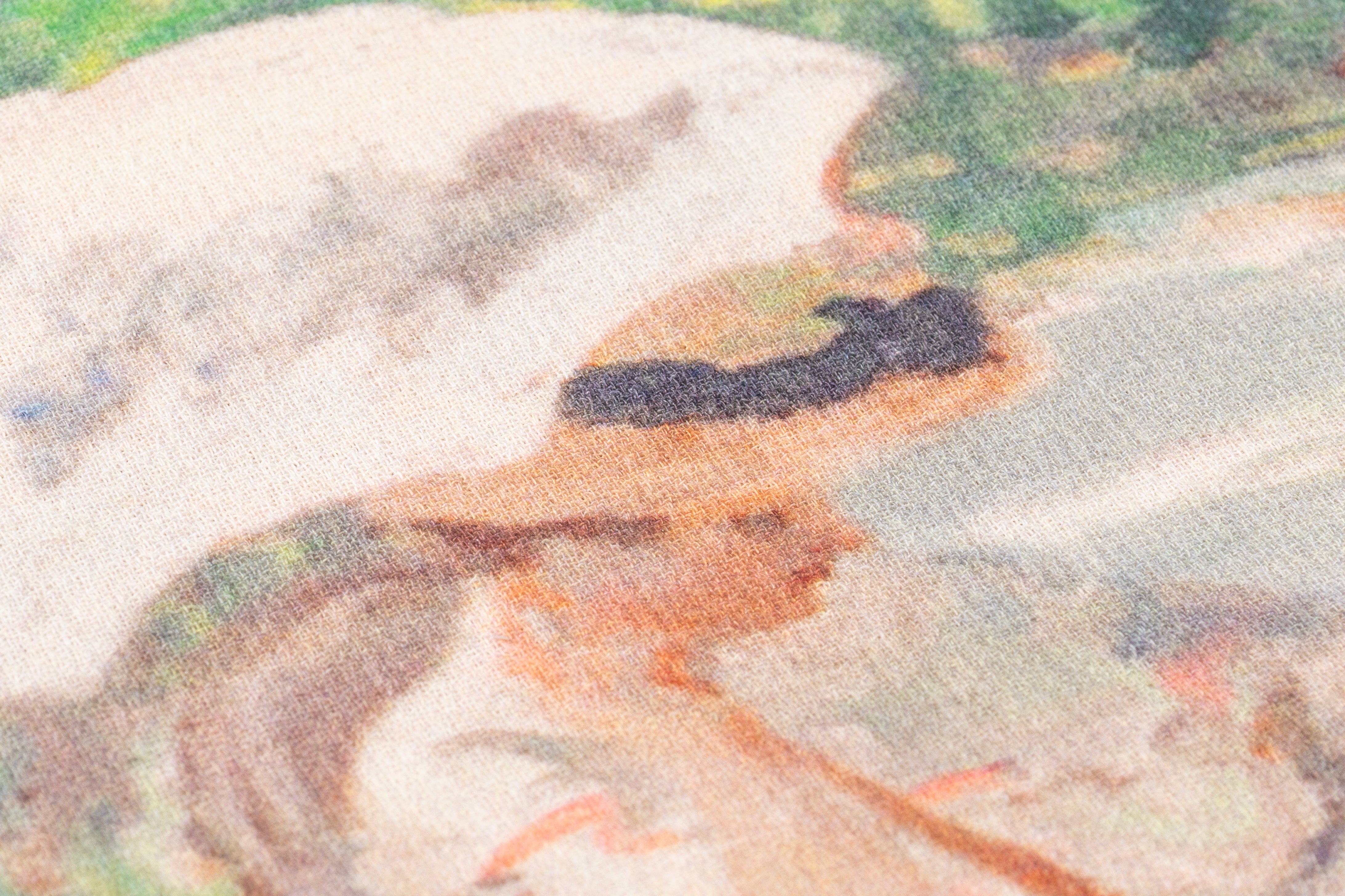 Printed Italian Double Wool Crepe Panel