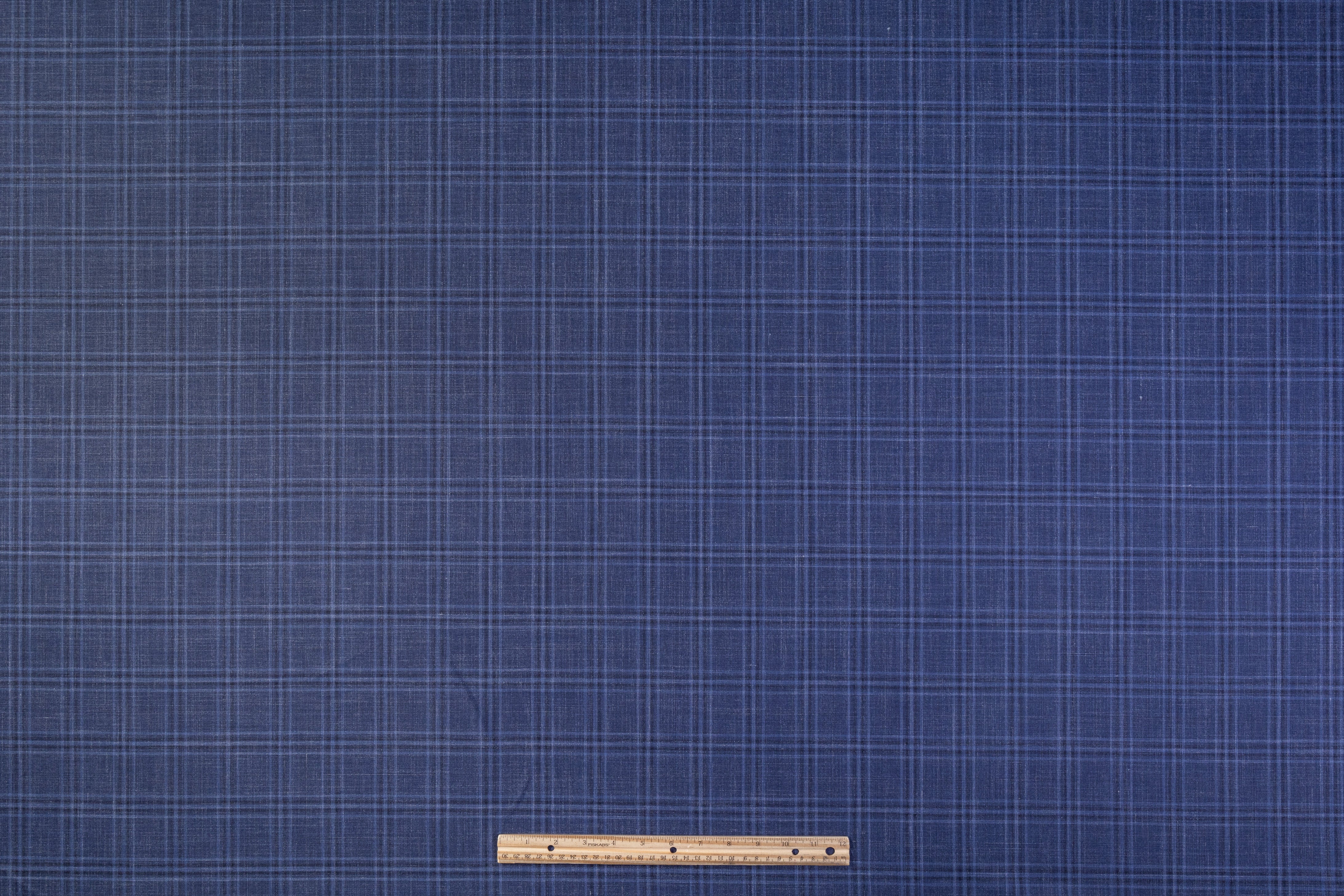 Carlo Barbera - Plaid Italian Wool Silk Linen Suiting - Blue
