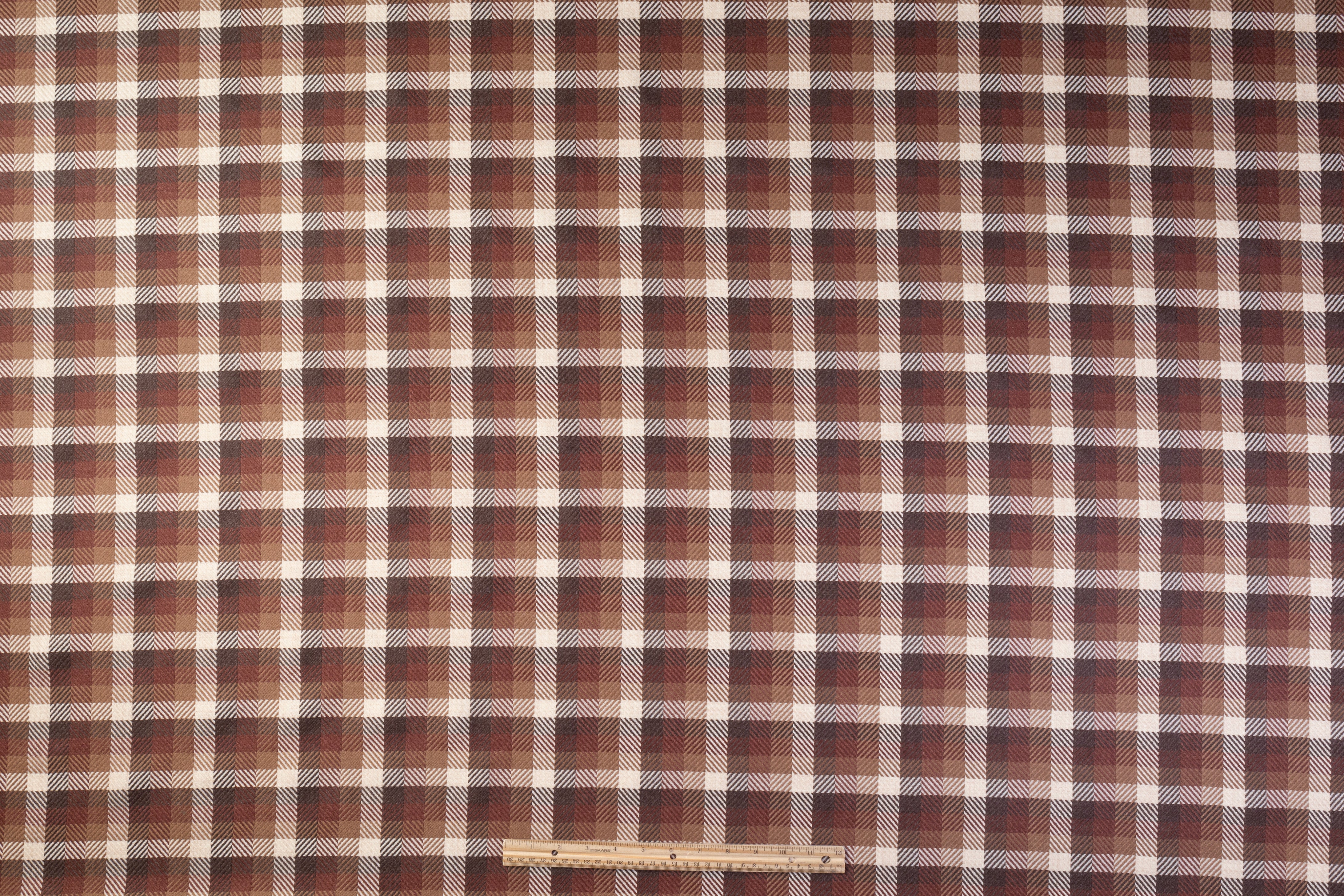 Checked Italian Wool - Brown