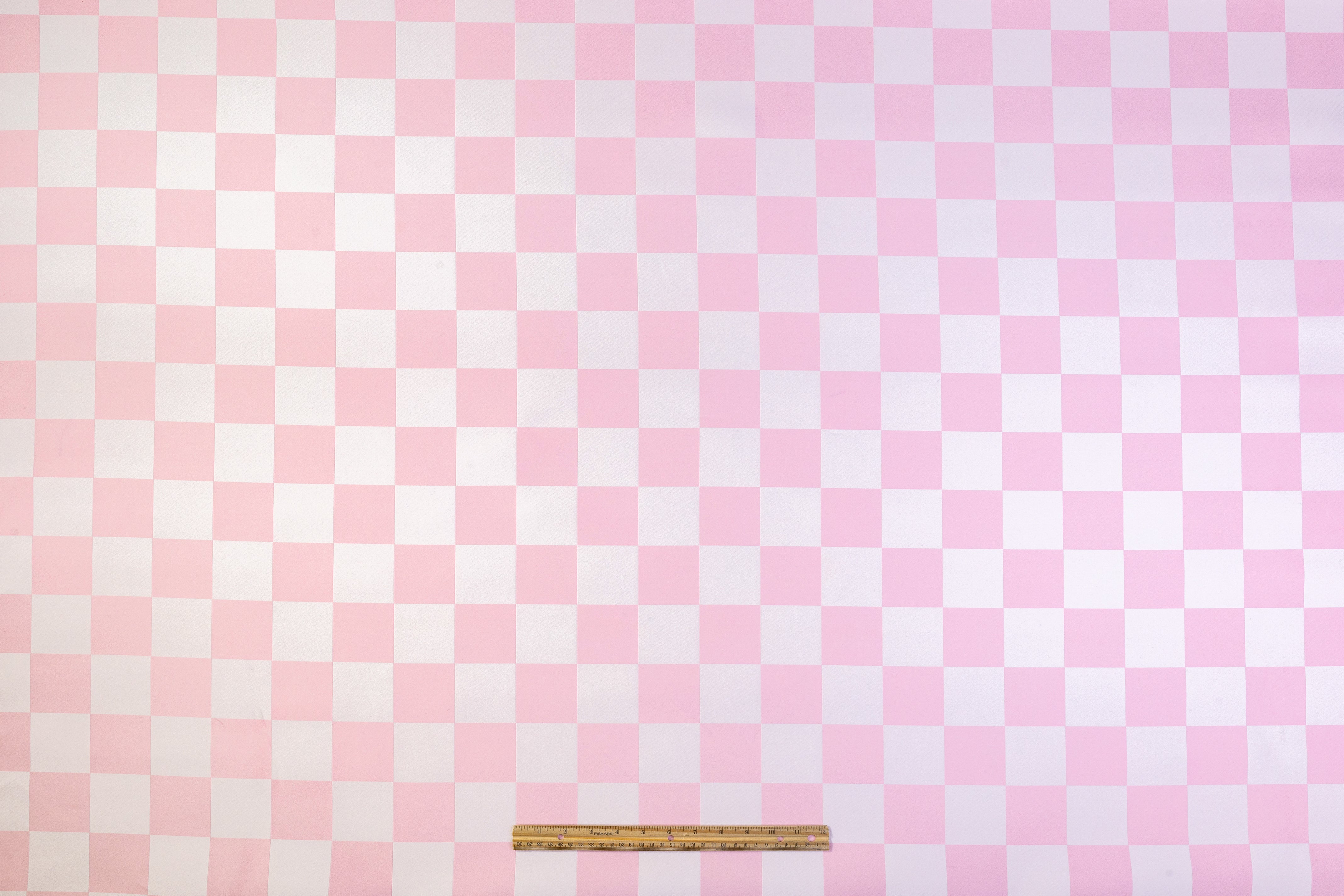 Double Faced Checked Italian Silk Blend Brocade - Pink