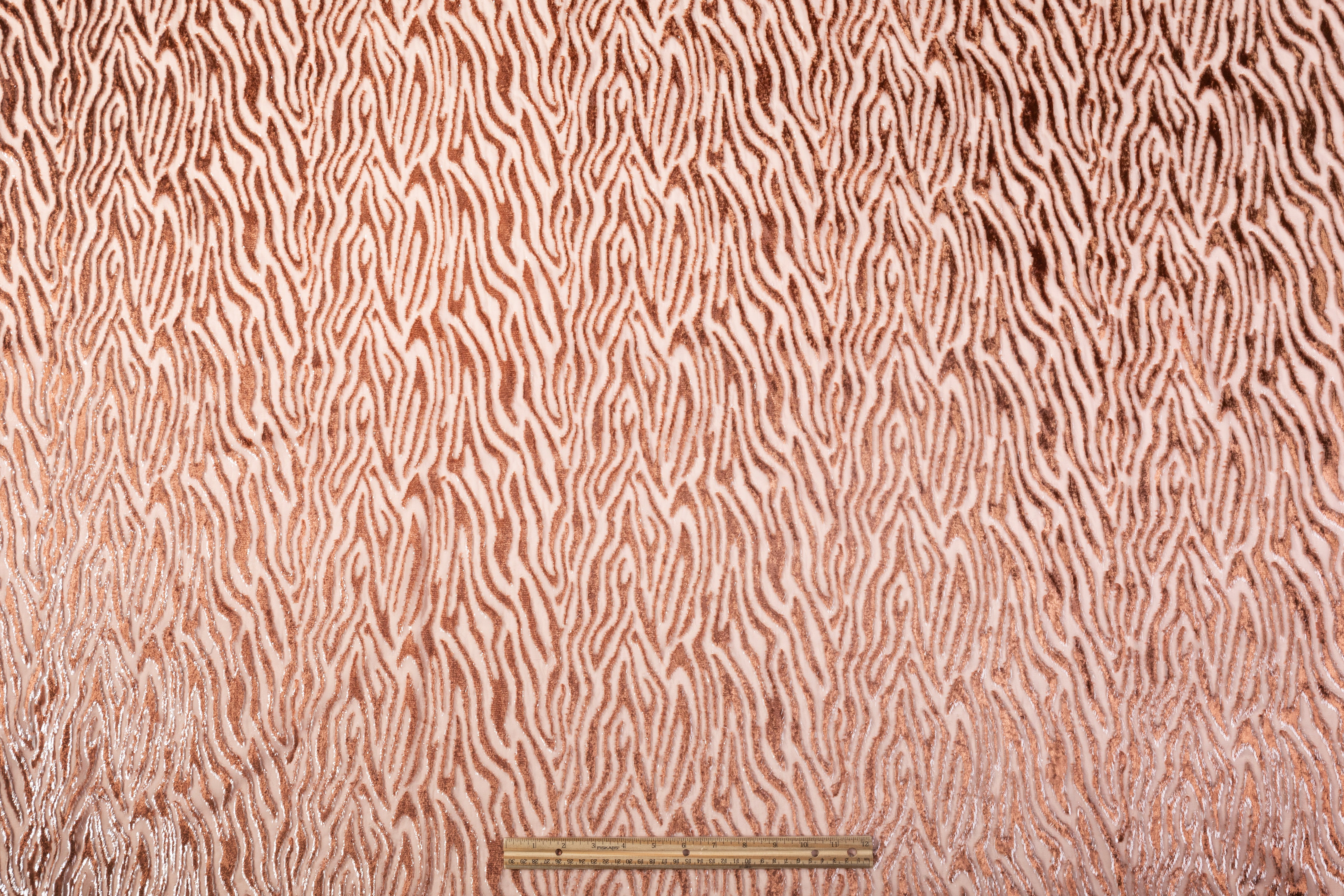 Metallic Velvet Devoré - Blush / Silver