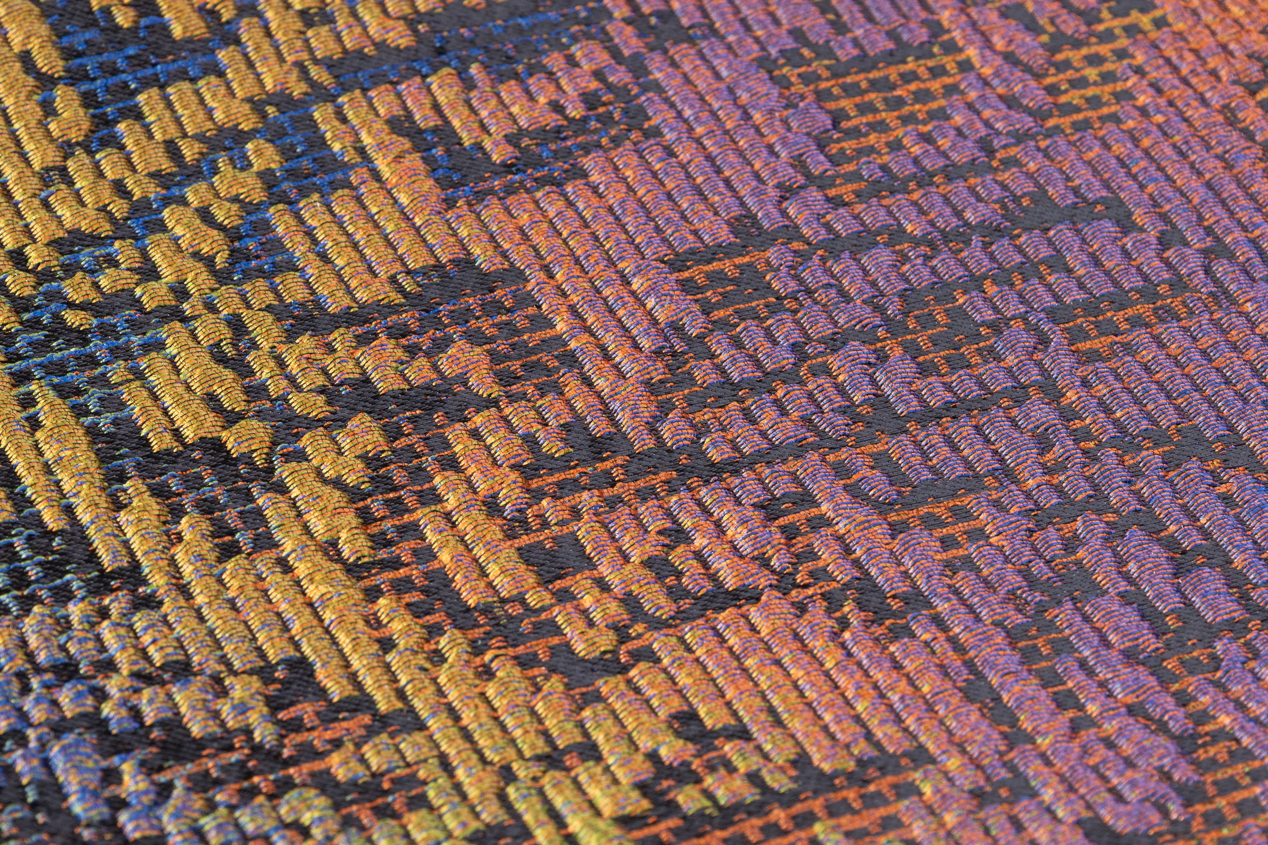 Abstract Textured Metallic Italian Brocade - Multicolor