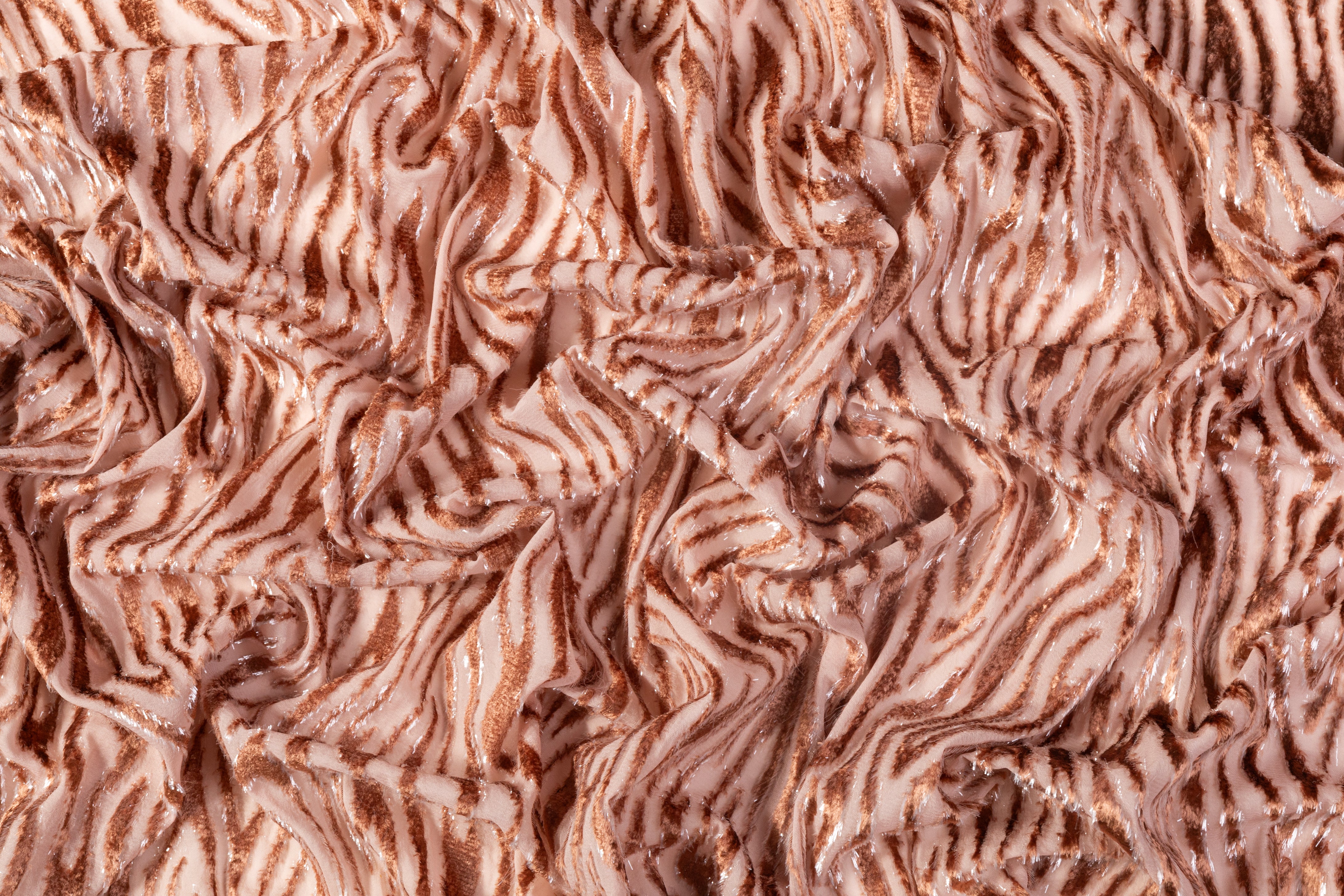 Metallic Velvet Devoré - Blush / Silver