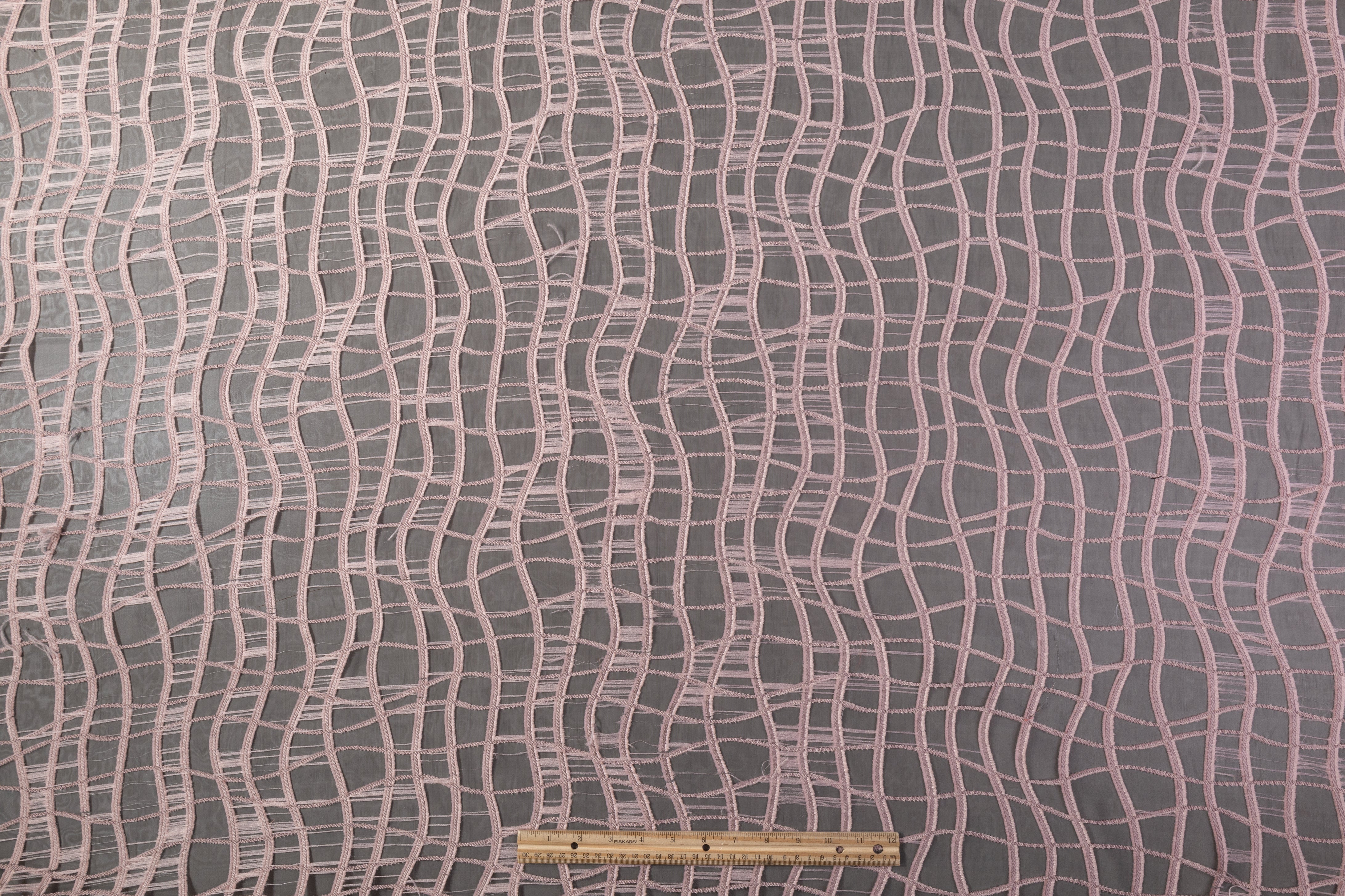 Abstract Italian Poly Fil Coupé - Black / Pink