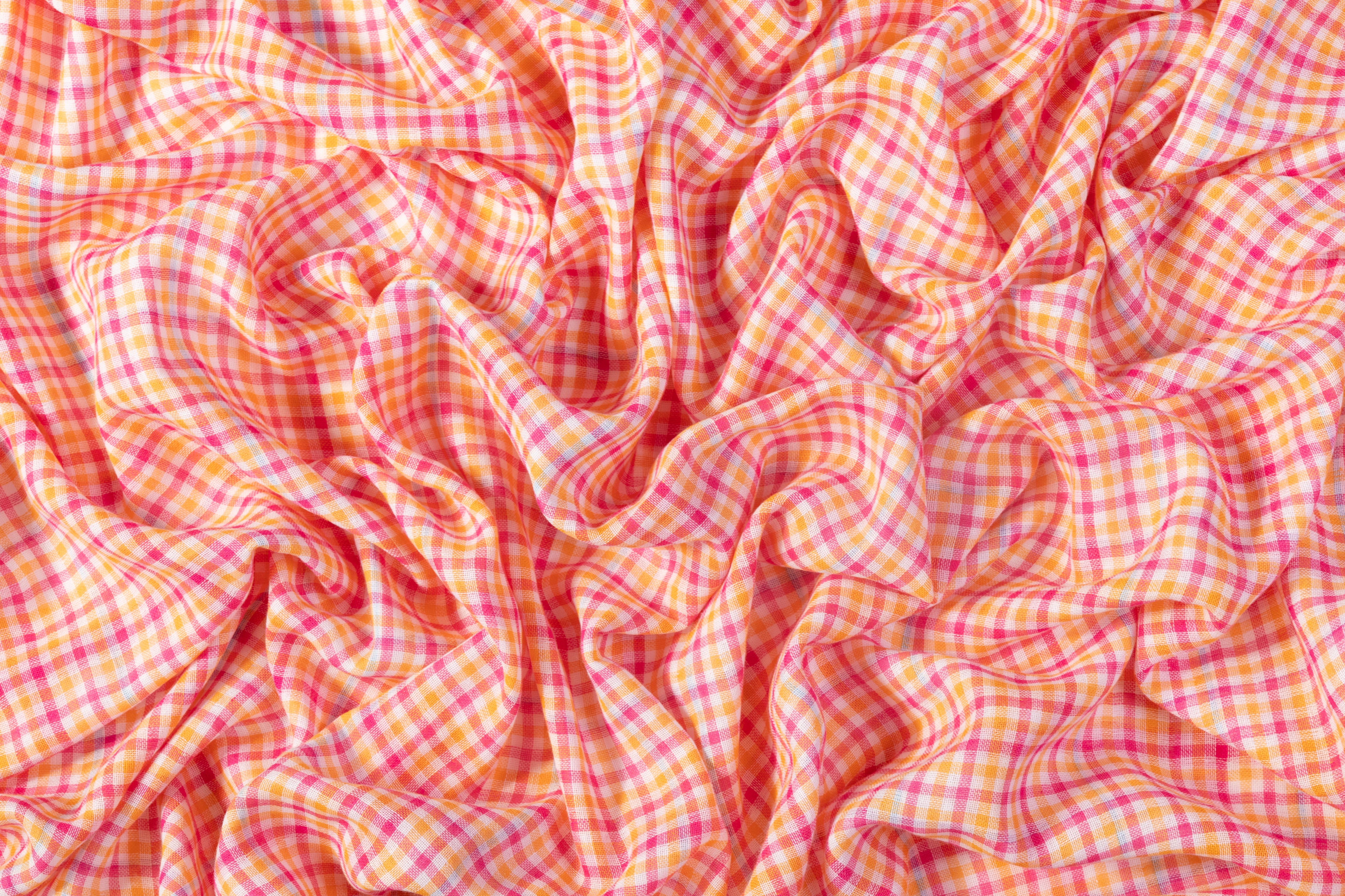 Printed Double Cotton Gauze - Pink / Purple / Orange