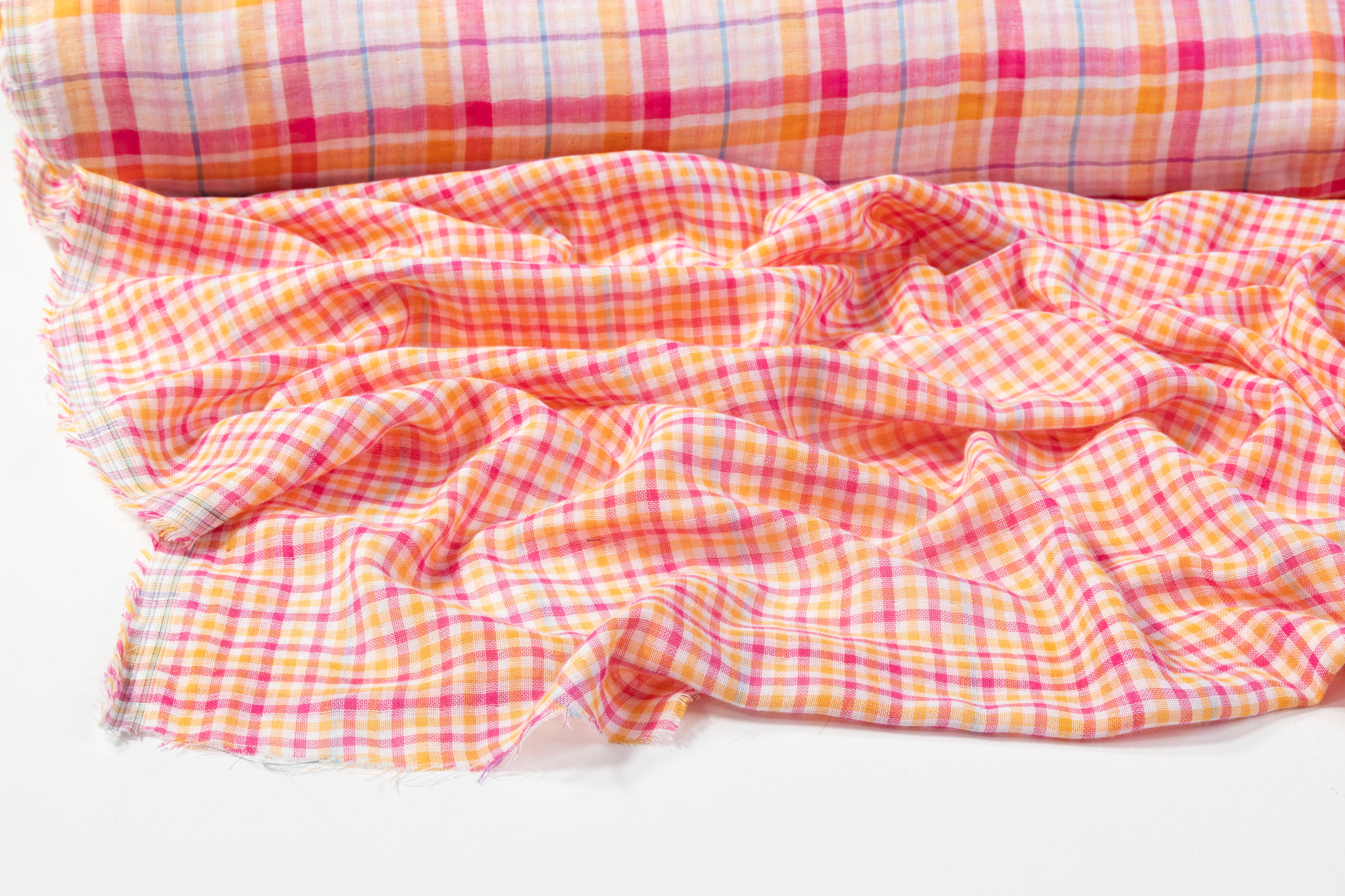 Printed Double Cotton Gauze - Pink / Purple / Orange