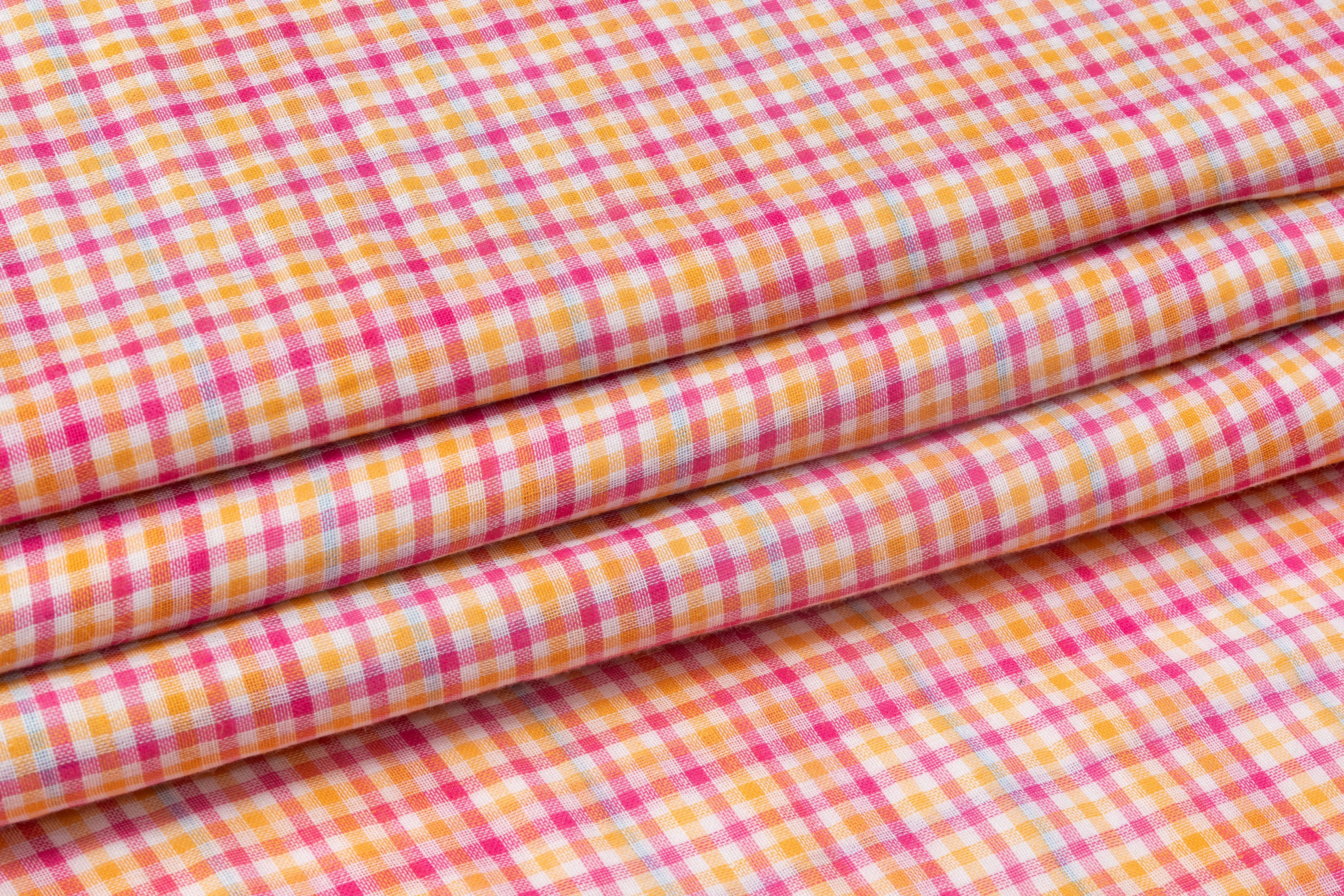 Printed Double Cotton Gauze - Pink / Purple / Orange