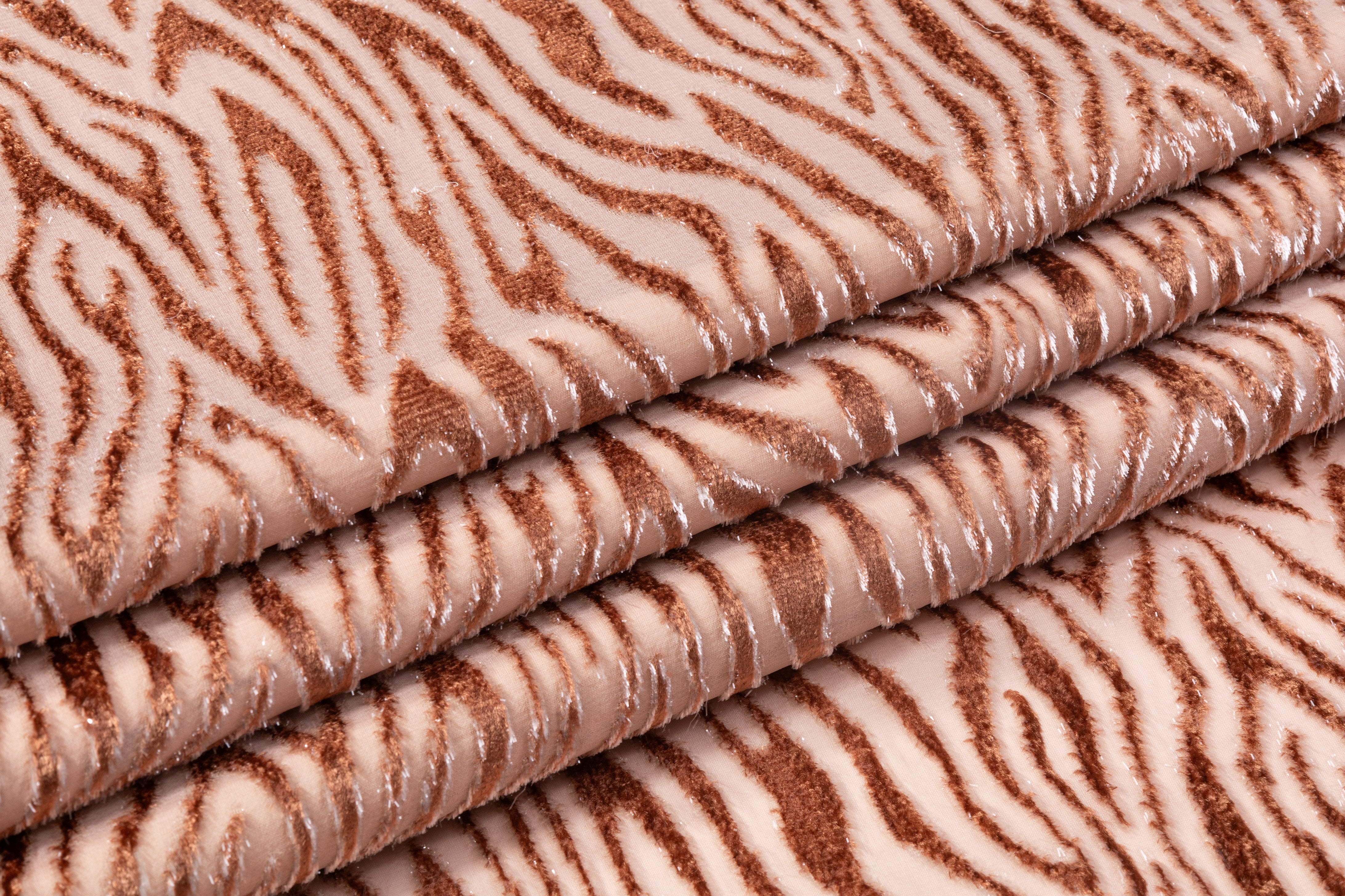 Metallic Velvet Devoré - Blush / Silver