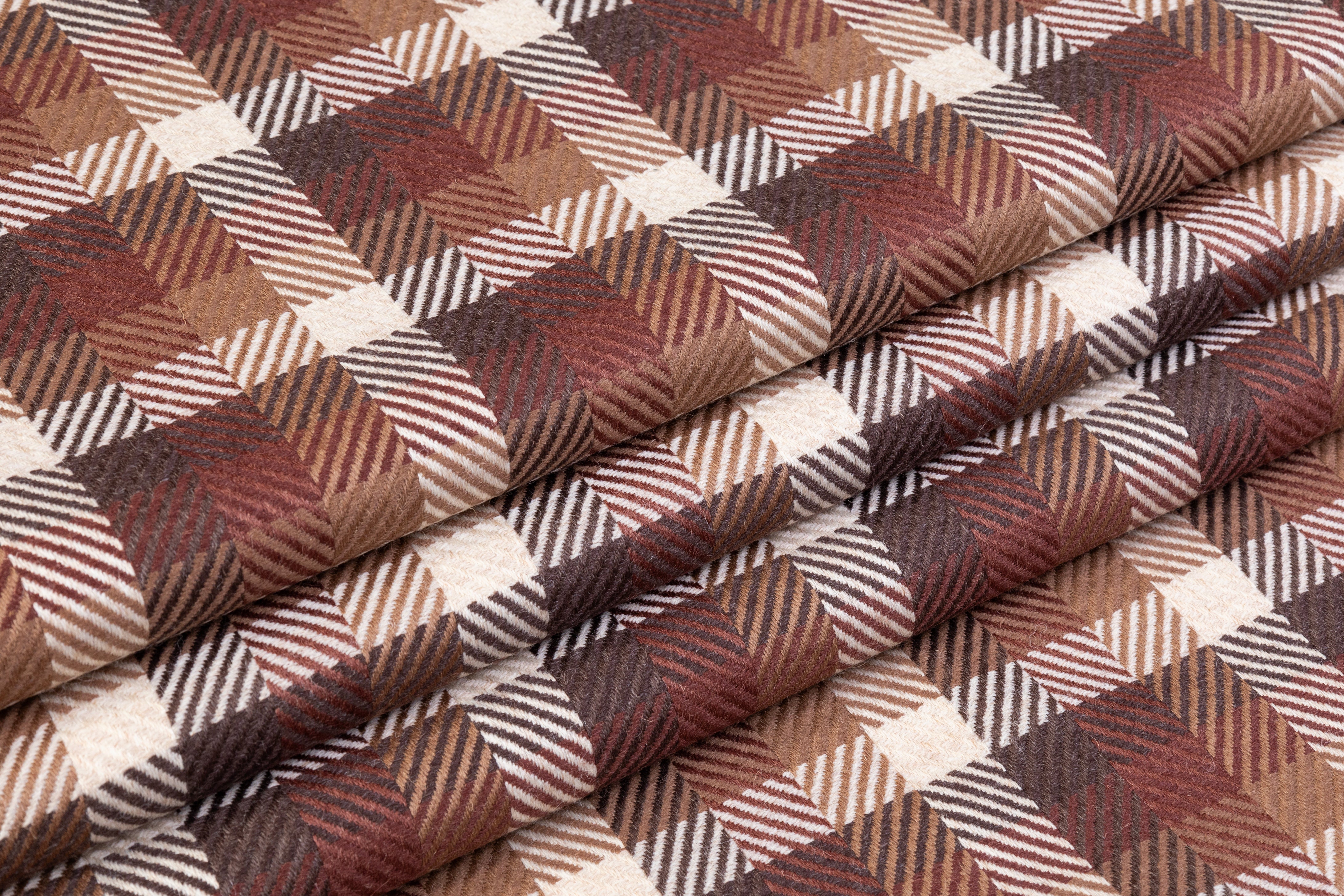 Checked Italian Wool - Brown