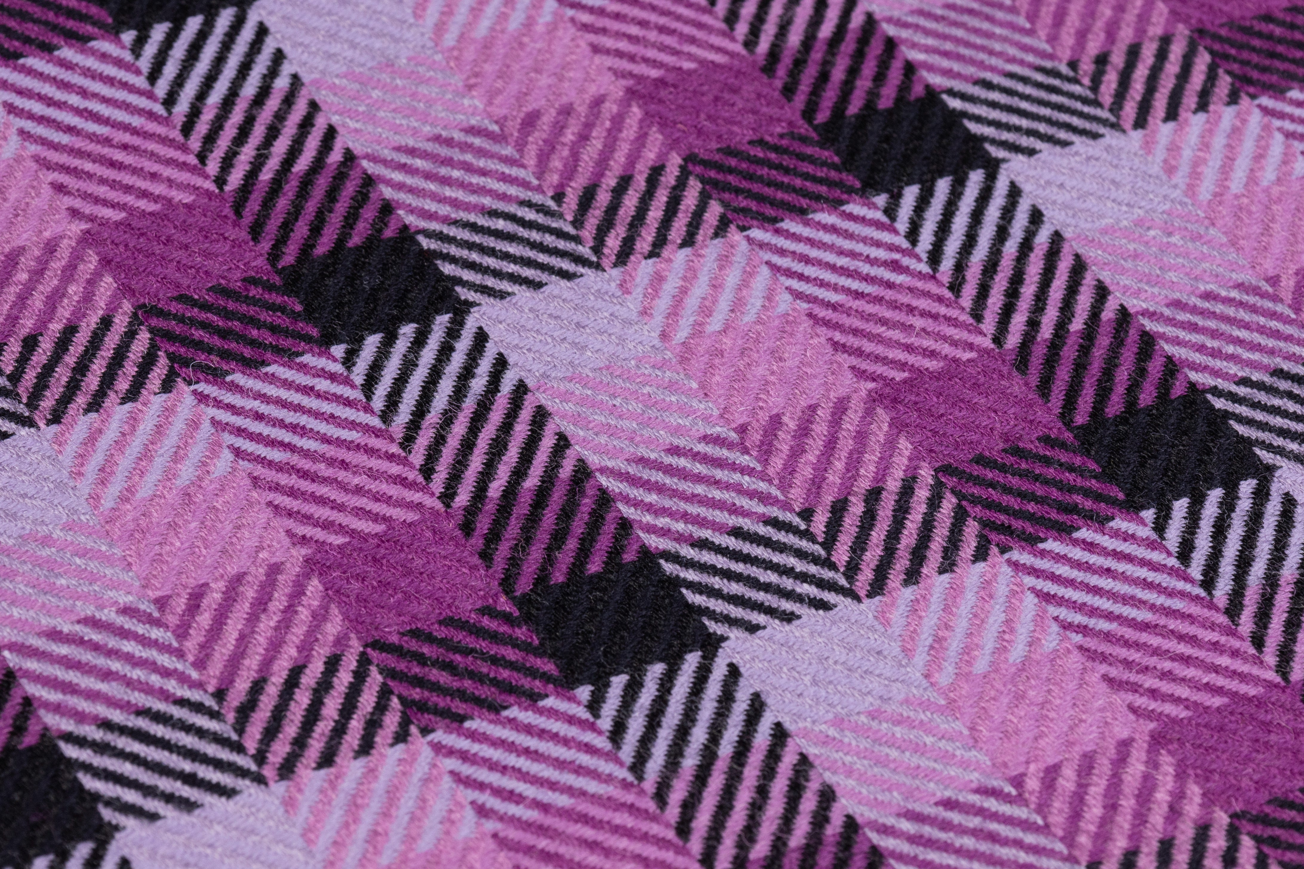 Checked Italian Wool - Purple