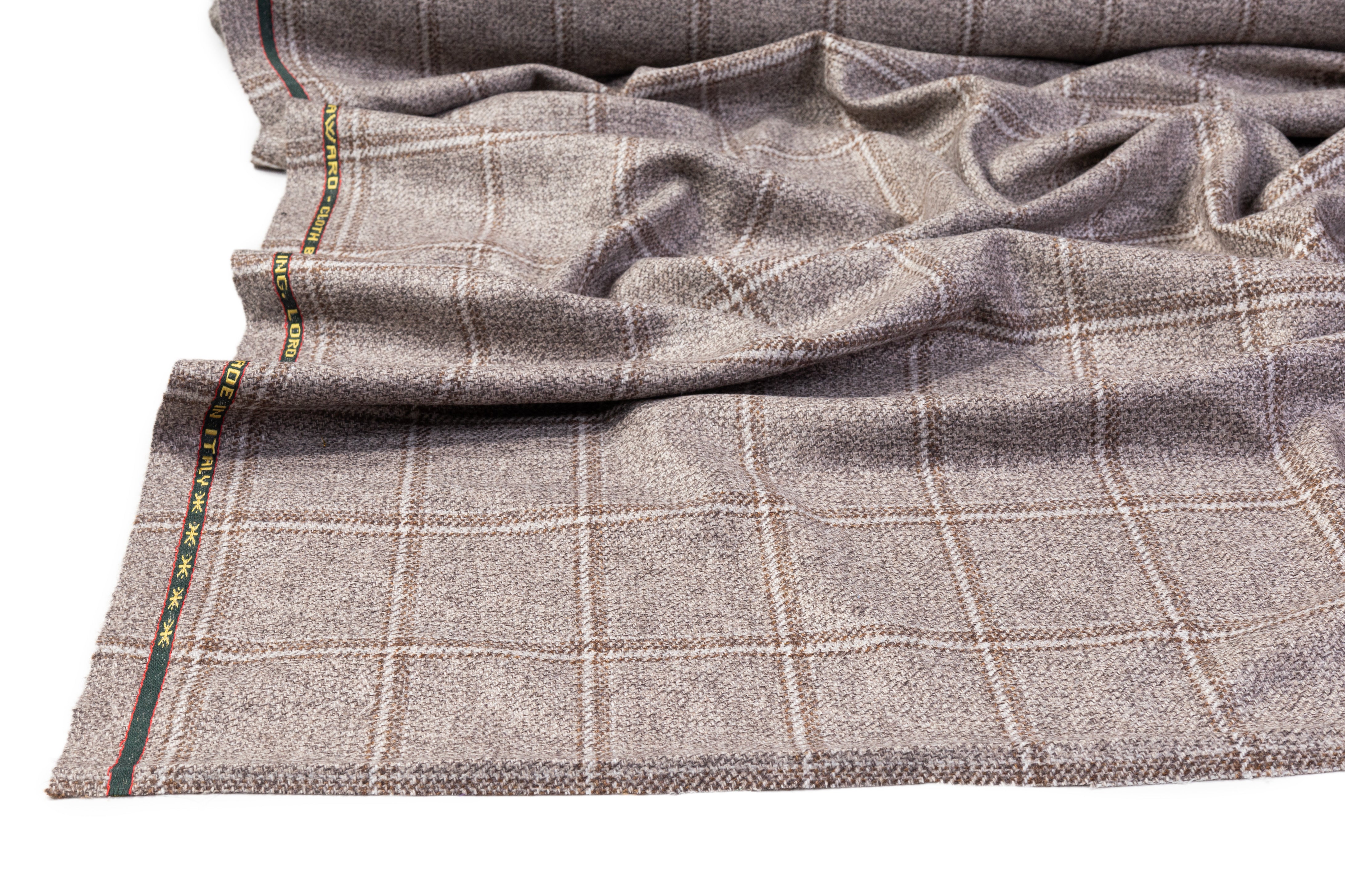 Loro Piana - Checked Italian Pure Cashmere Suiting - Taupe