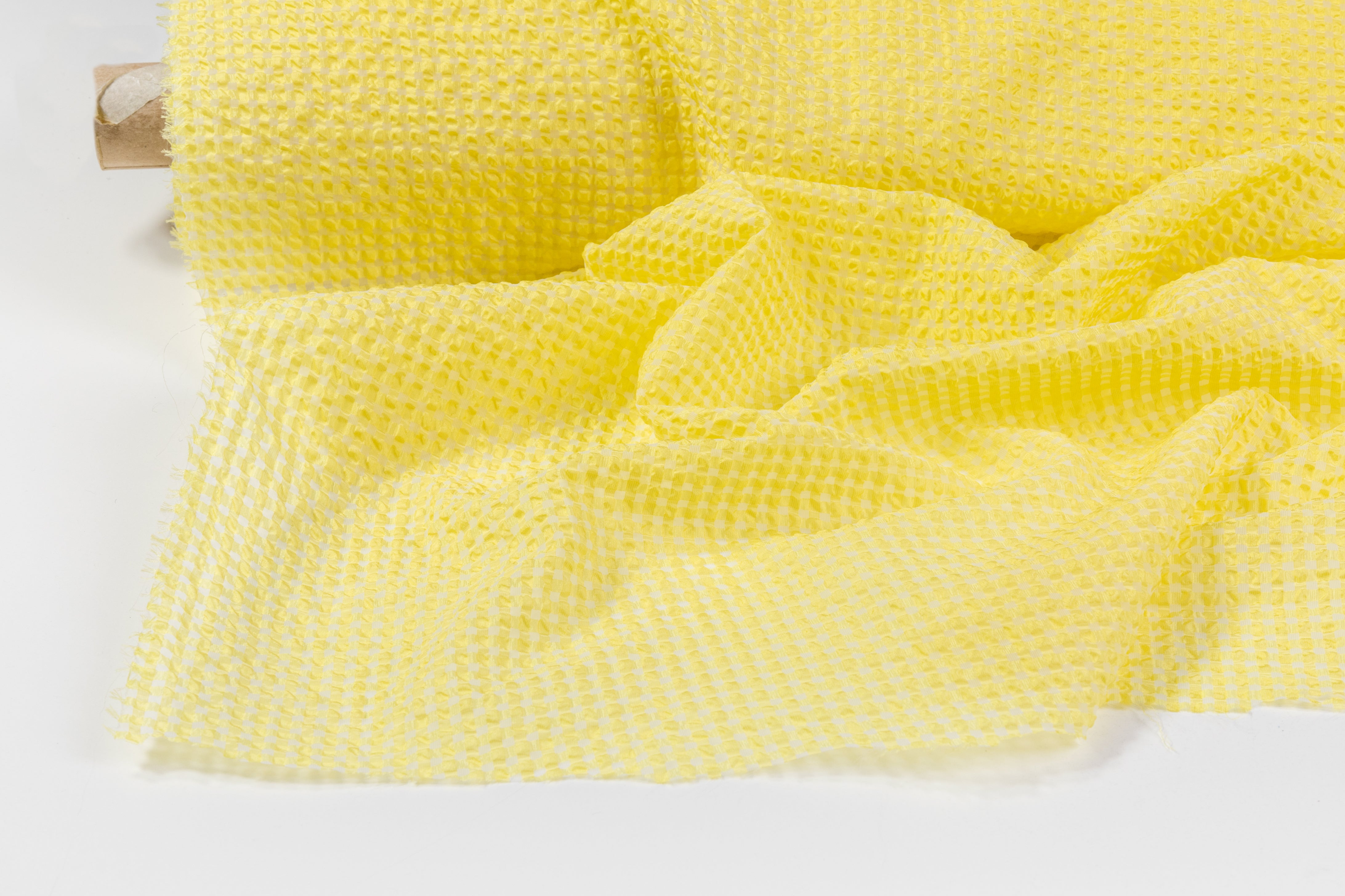 Silk Seersucker - Yellow