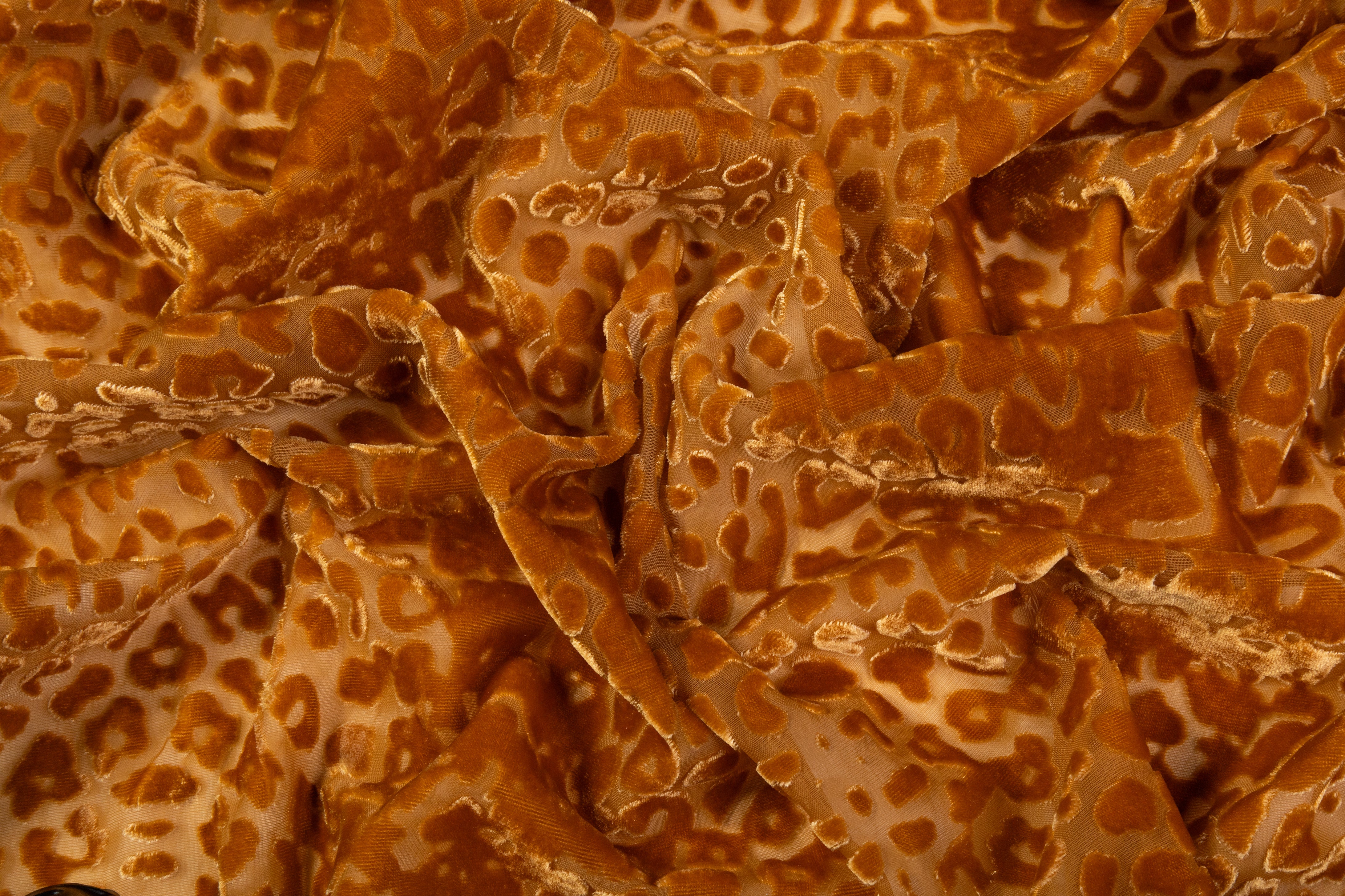 Cheetah Velvet Burnout - Copper