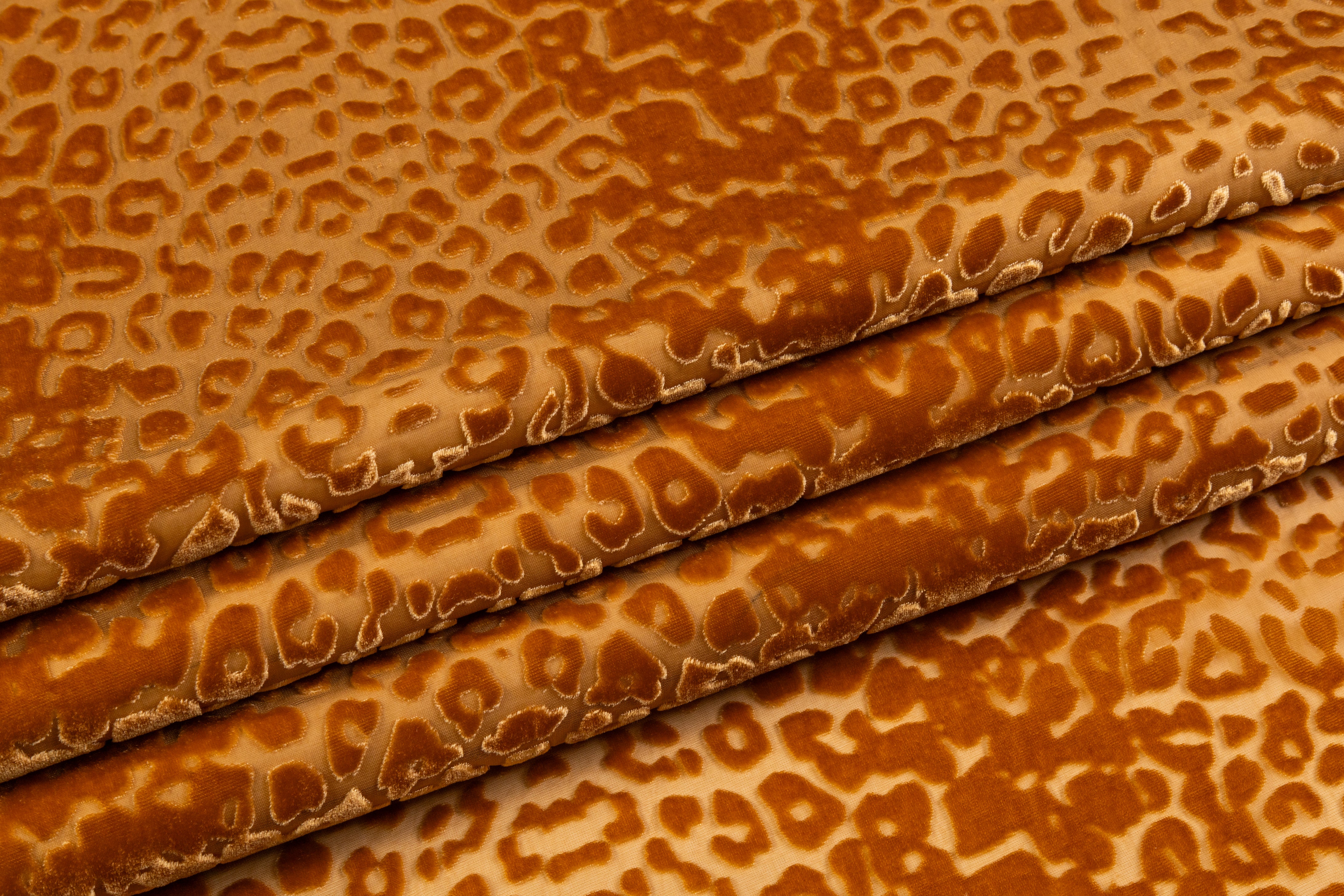 Cheetah Velvet Burnout - Copper