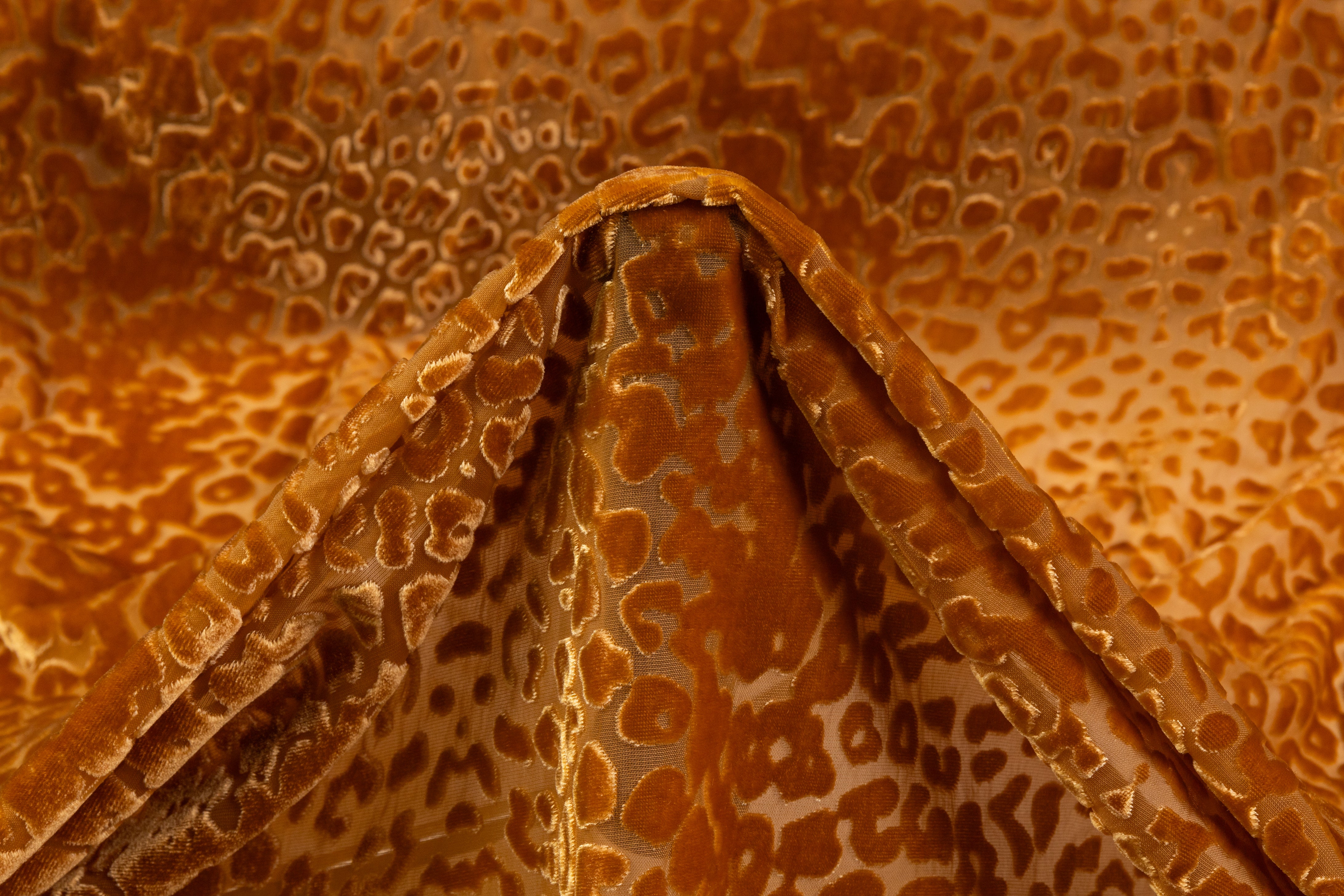 Cheetah Velvet Burnout - Copper