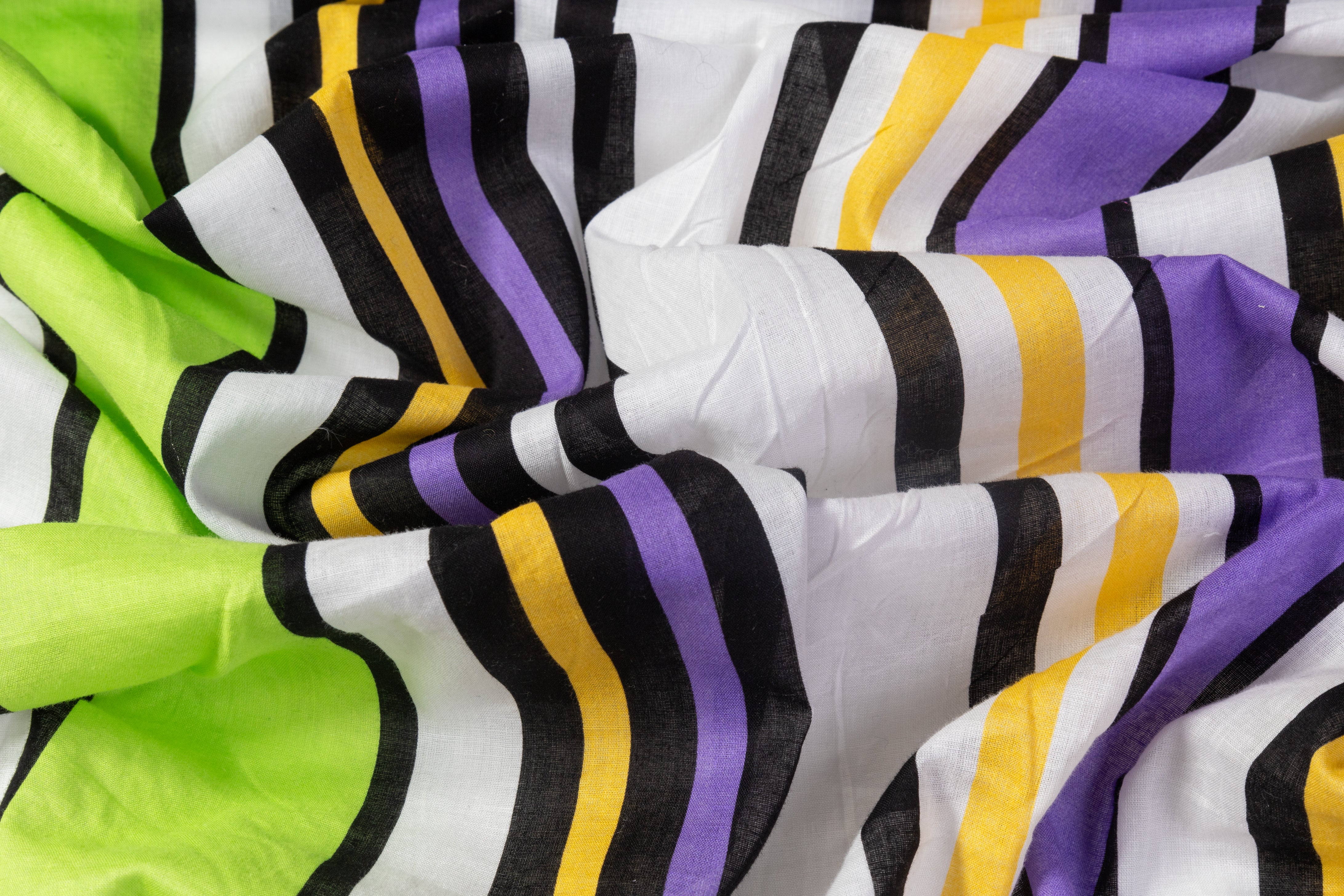 Striped Cotton Lawn - Multicolor