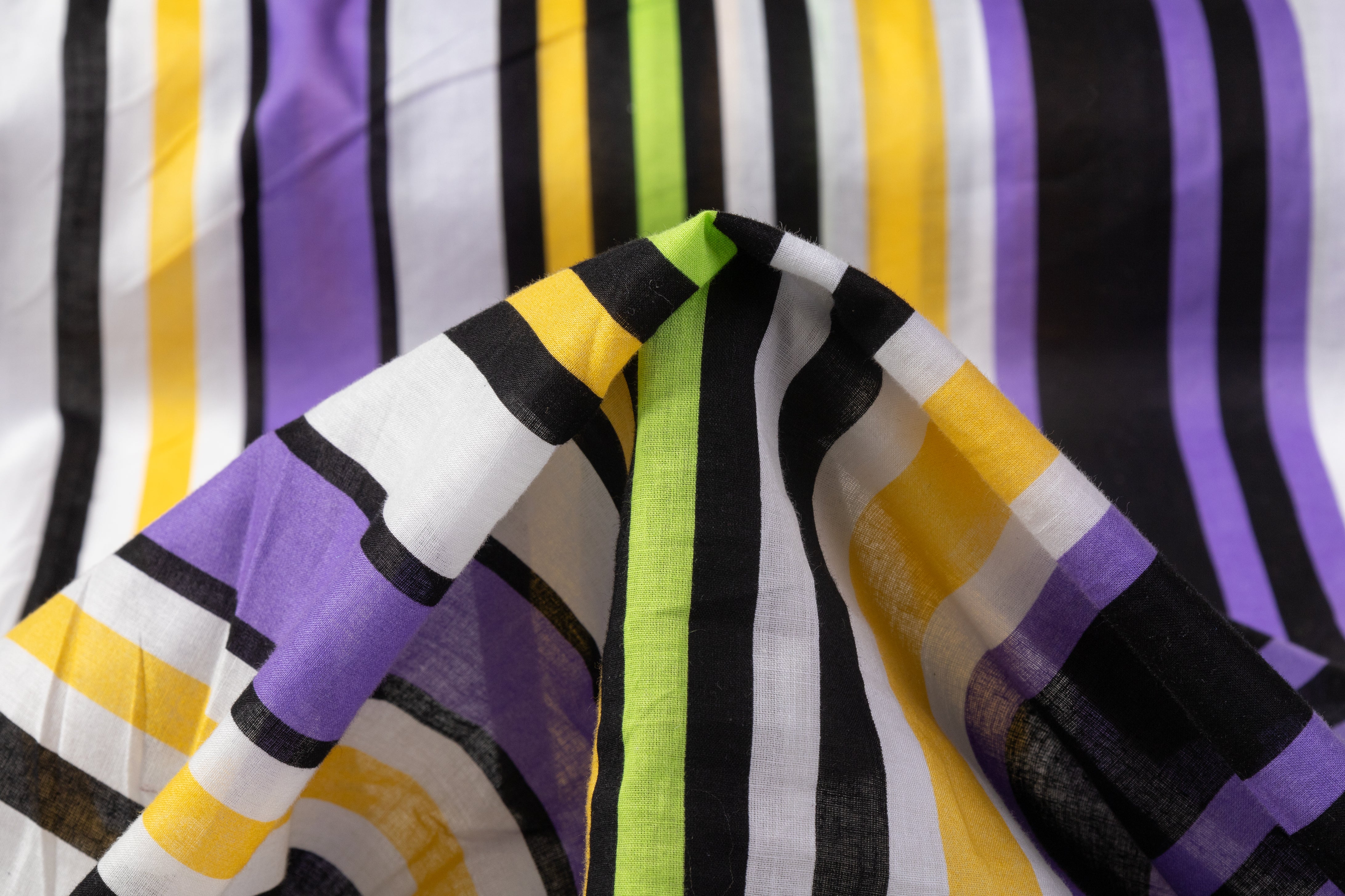 Striped Cotton Lawn - Multicolor