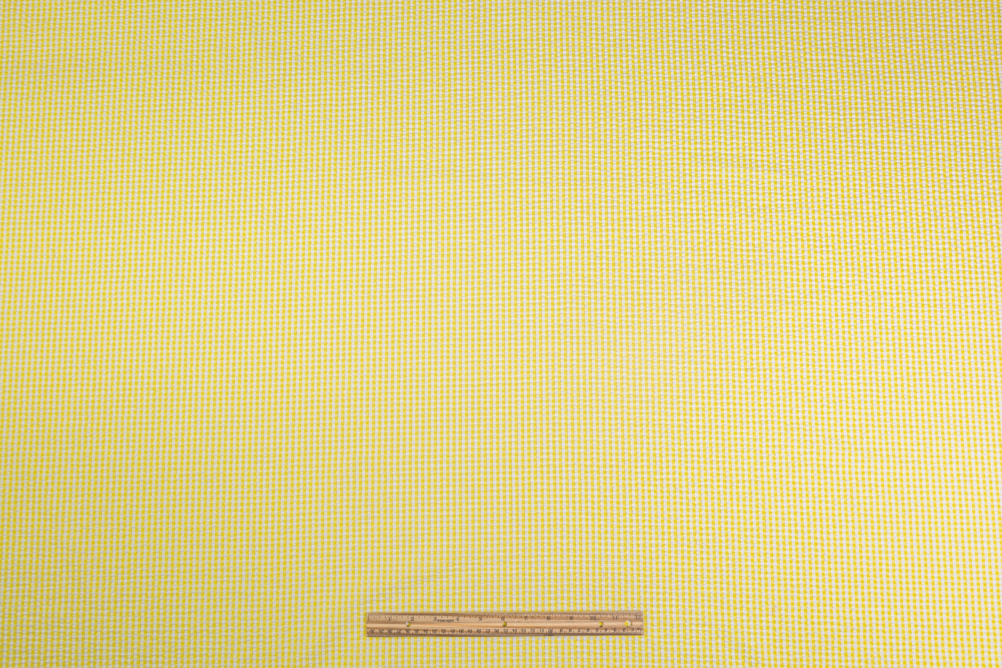 Metallic Striped Cotton Seersucker - Yellow / White / Gold