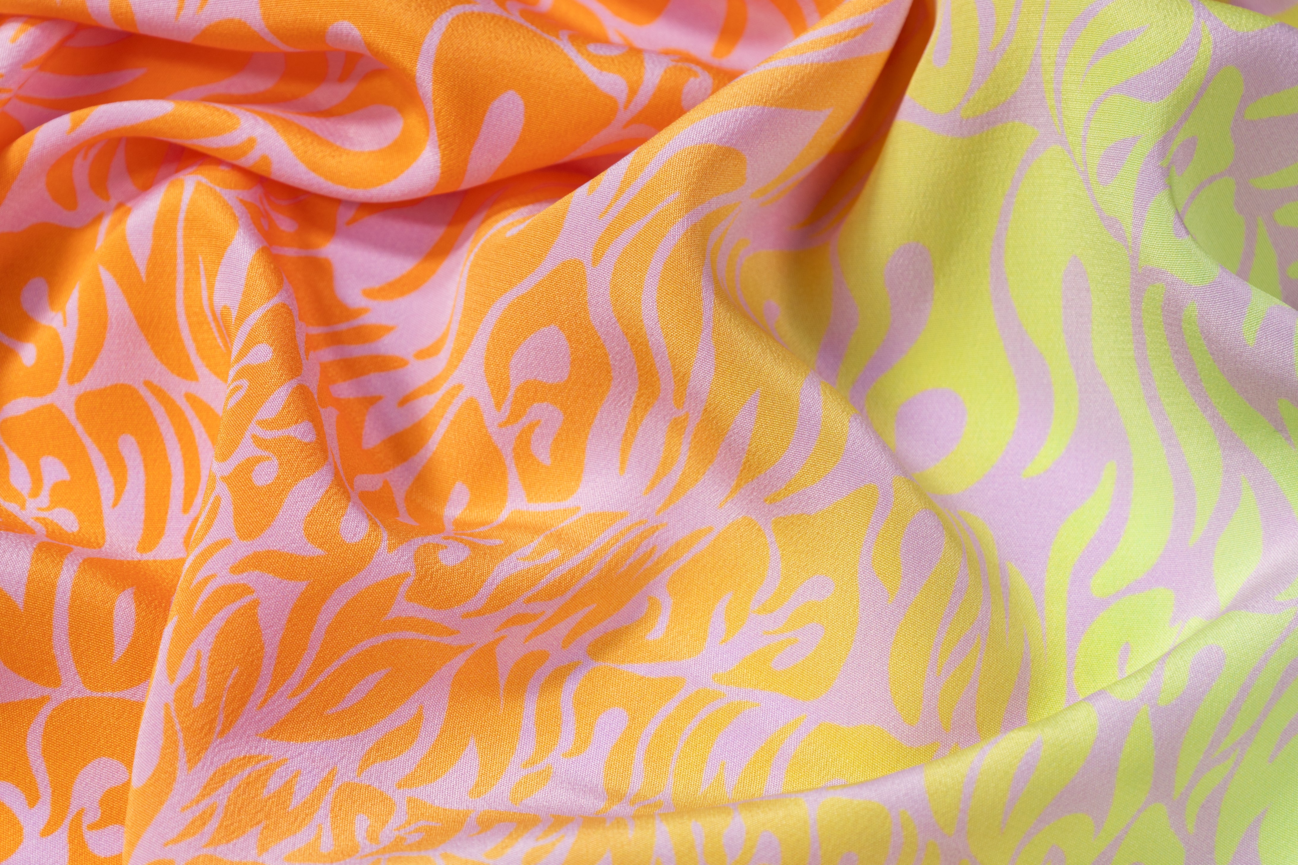 Stella McCartney - Italian Silk Crepe De Chine - Orange / Green / Purple