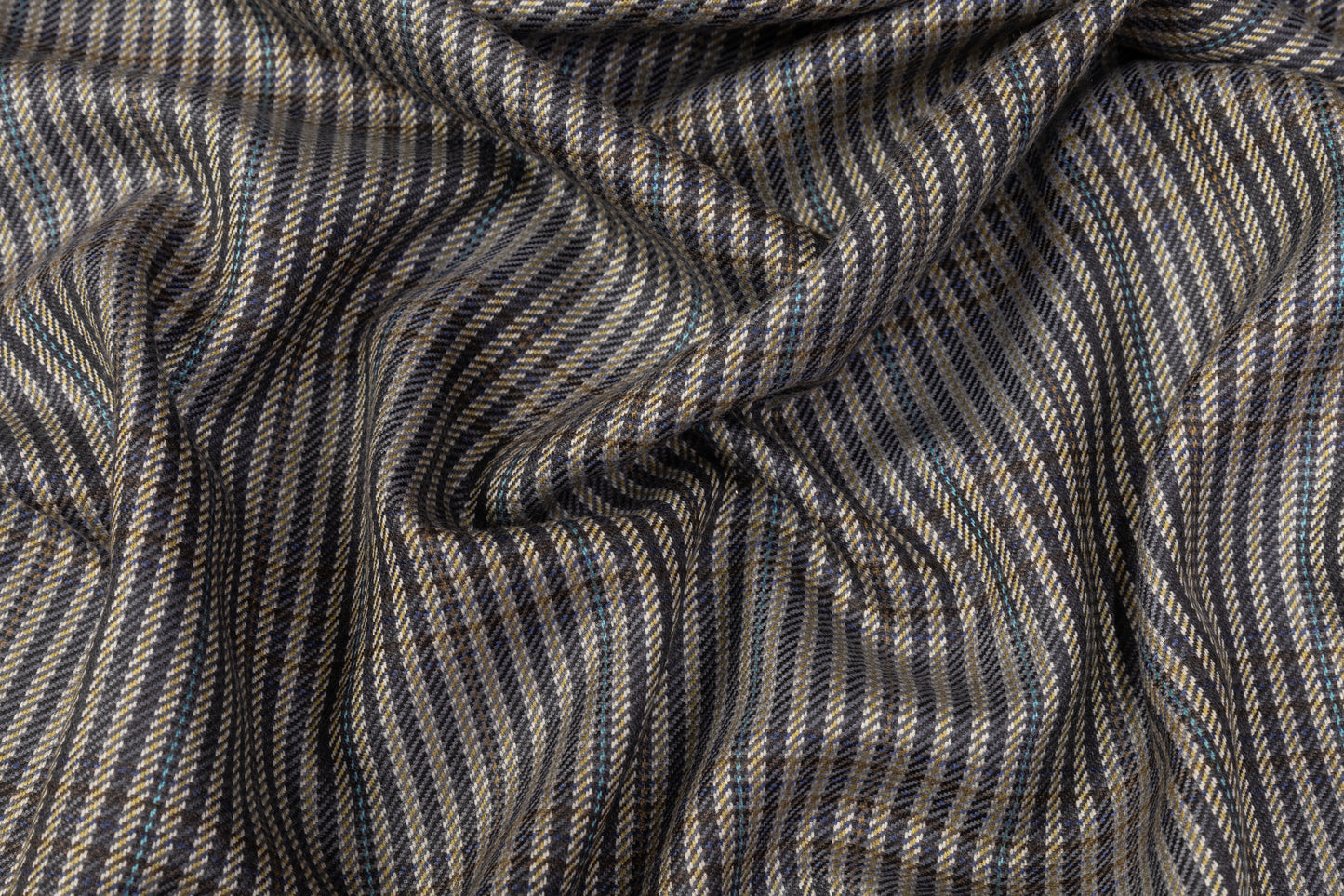 Checked Italian Wool Suiting - Gray