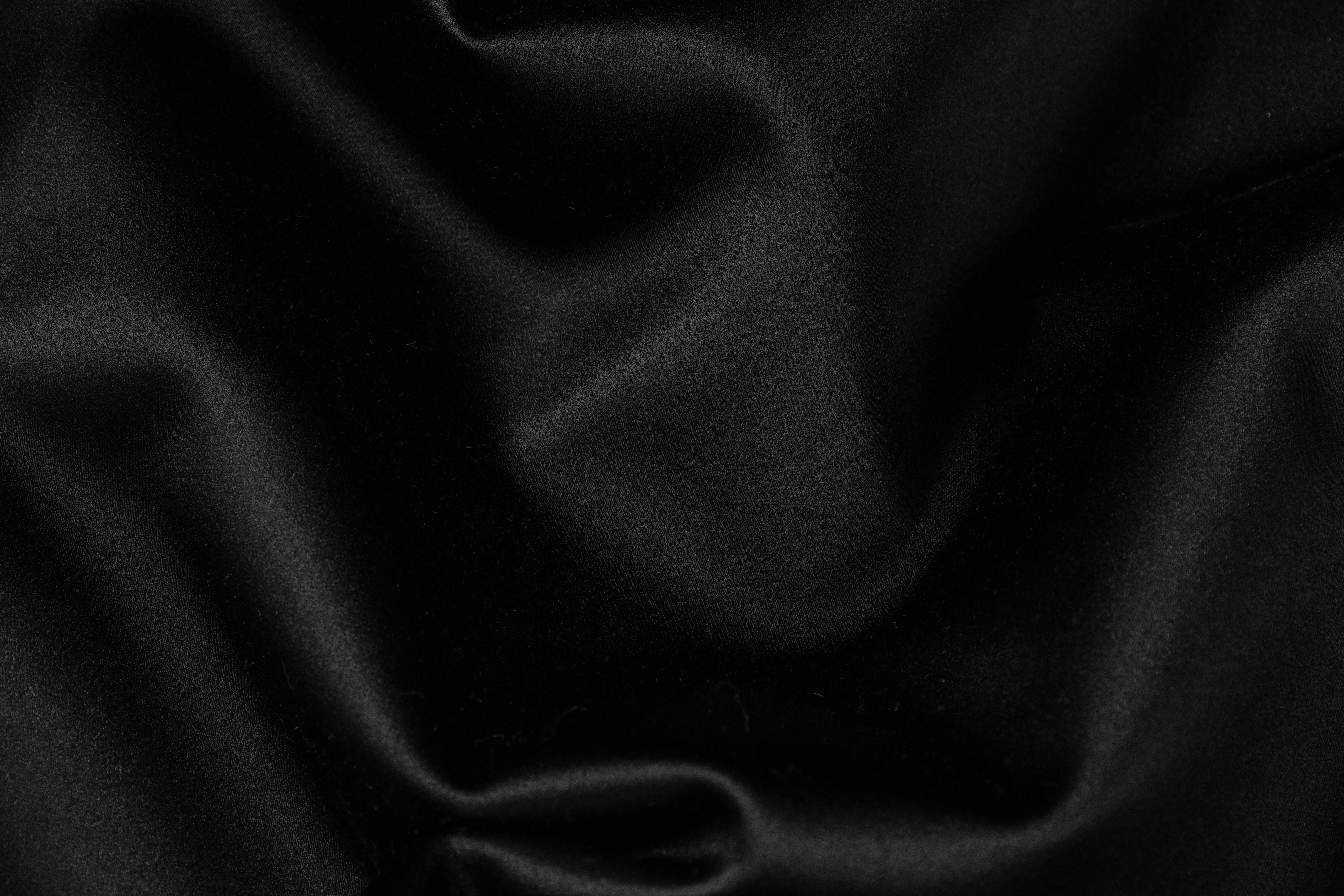 Italian Cotton Backed Silk Viscose Satin - Black