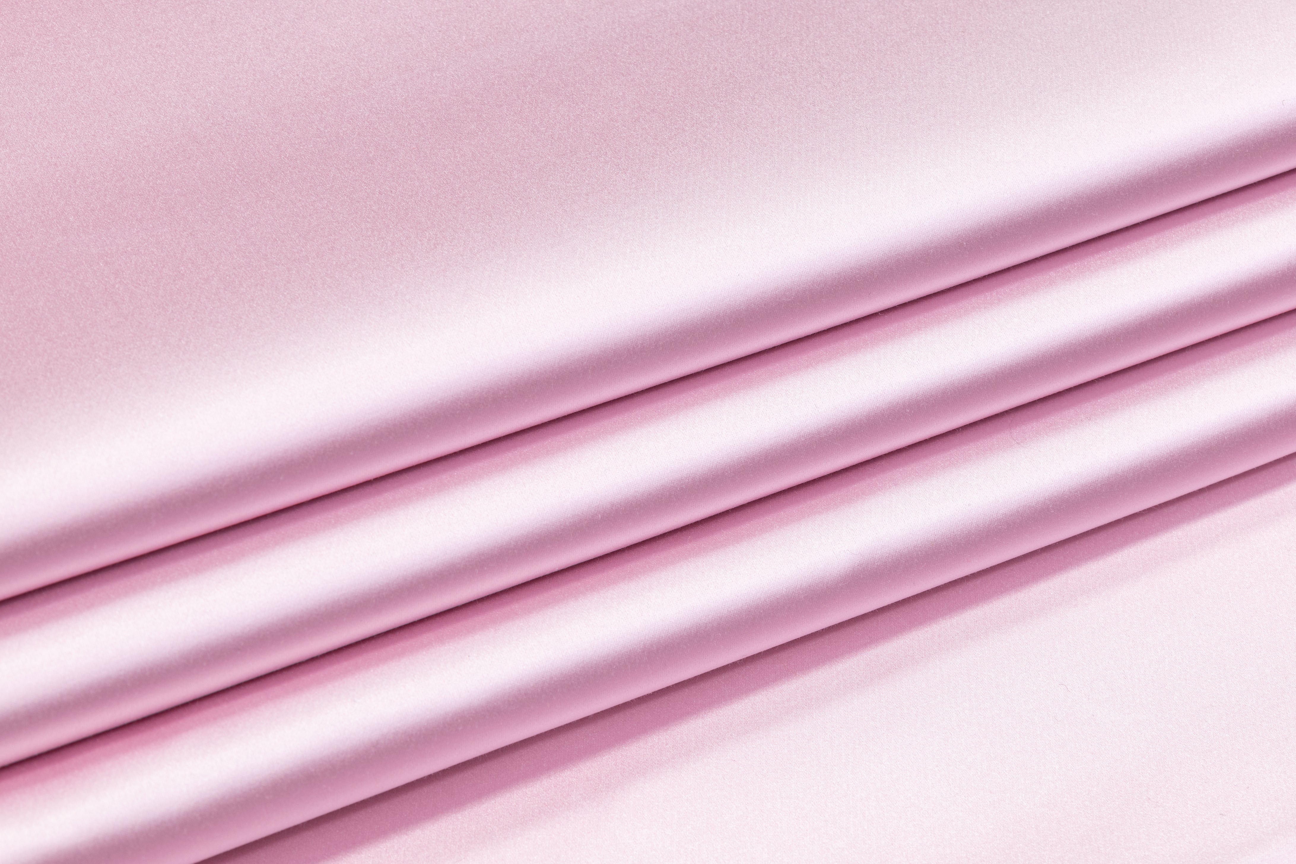 Italian Cotton Backed Silk Viscose Satin - Pink