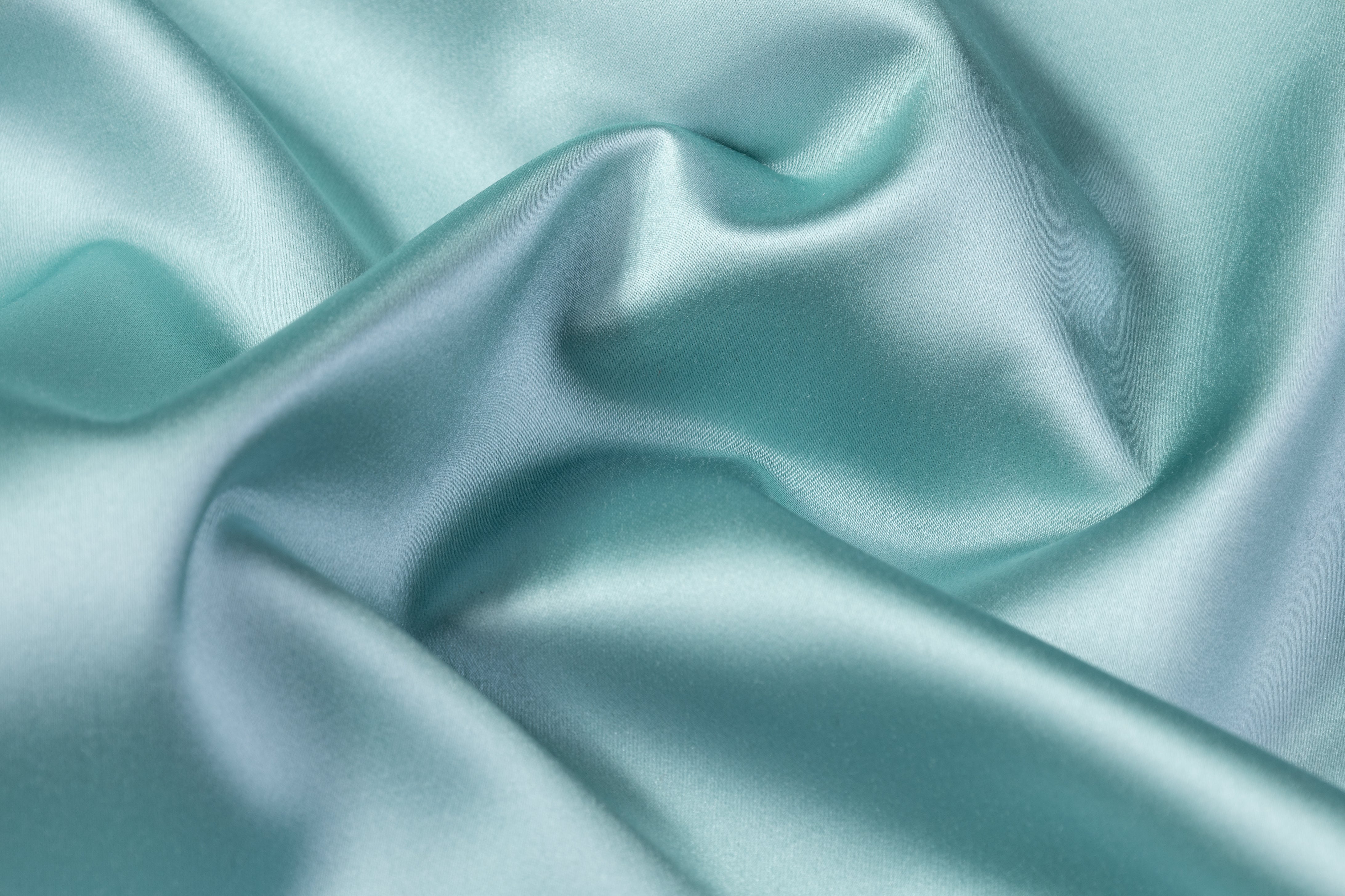Italian Cotton Backed Silk Viscose Satin - Mint