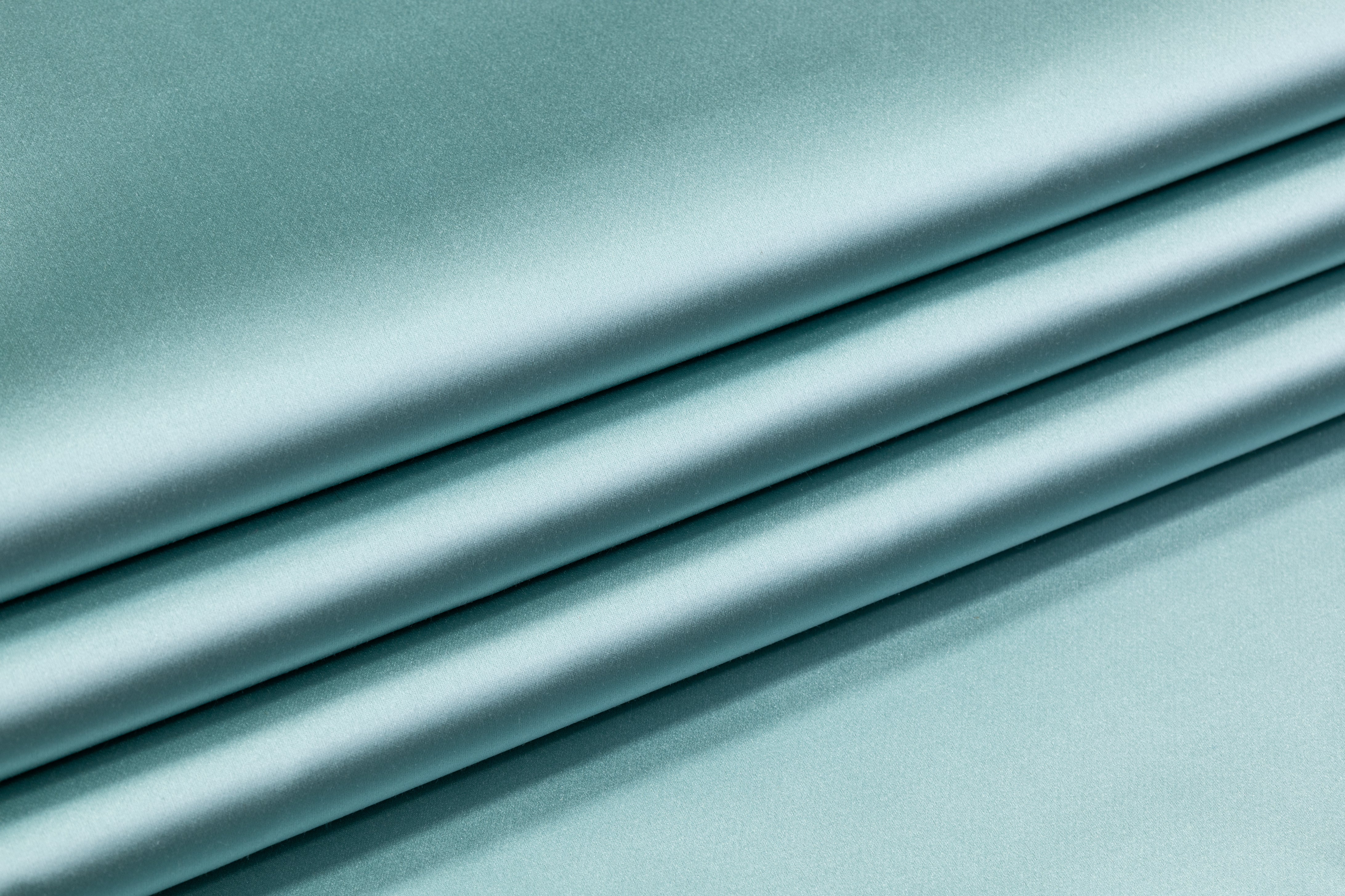 Italian Cotton Backed Silk Viscose Satin - Mint