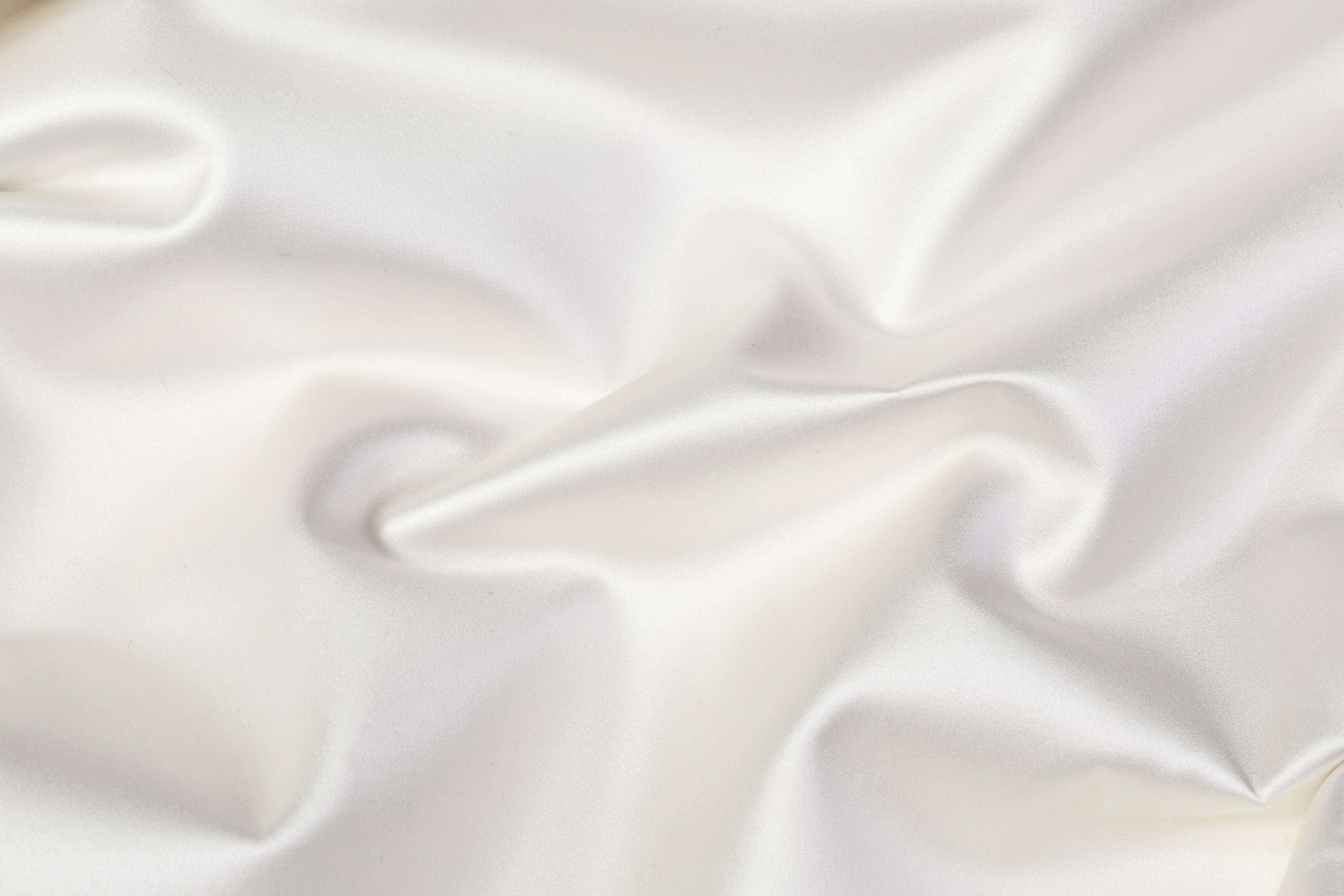 Italian Cotton Backed Silk Viscose Satin - Off White