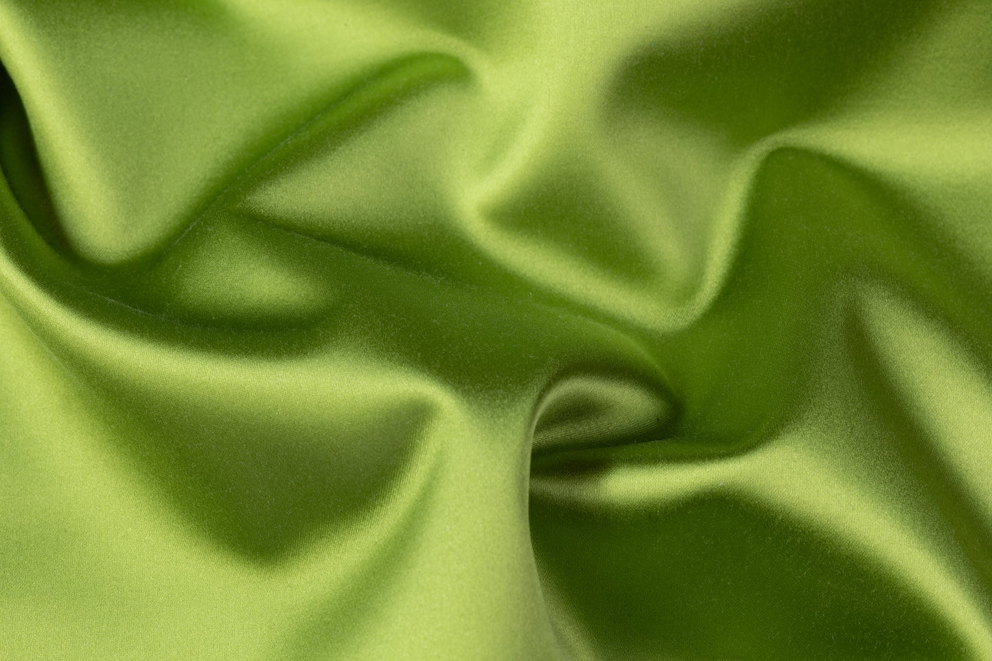 Italian Cotton Backed Silk Viscose Satin - Green
