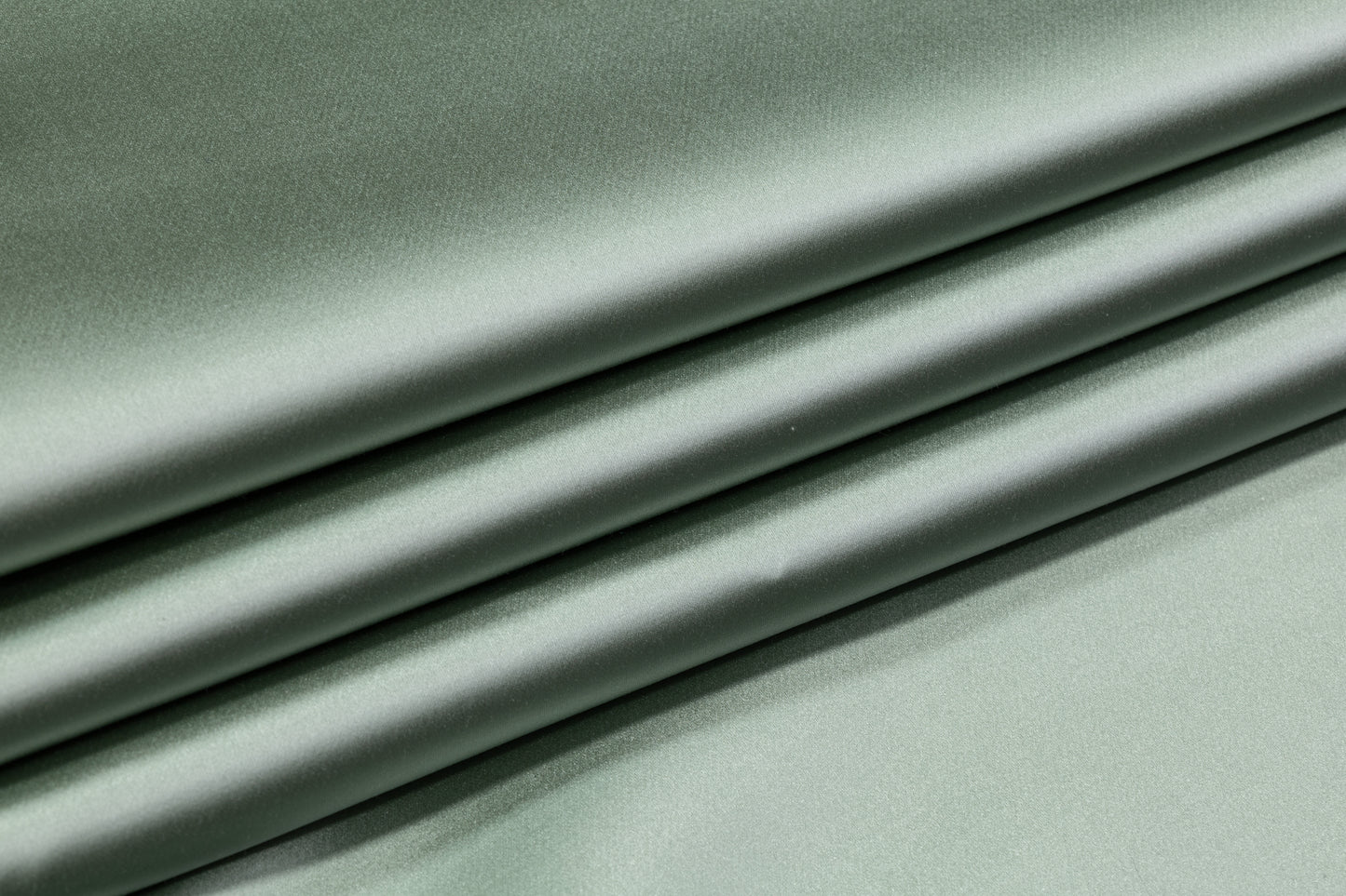 Italian Cotton Backed Silk Viscose Satin - Sage Green