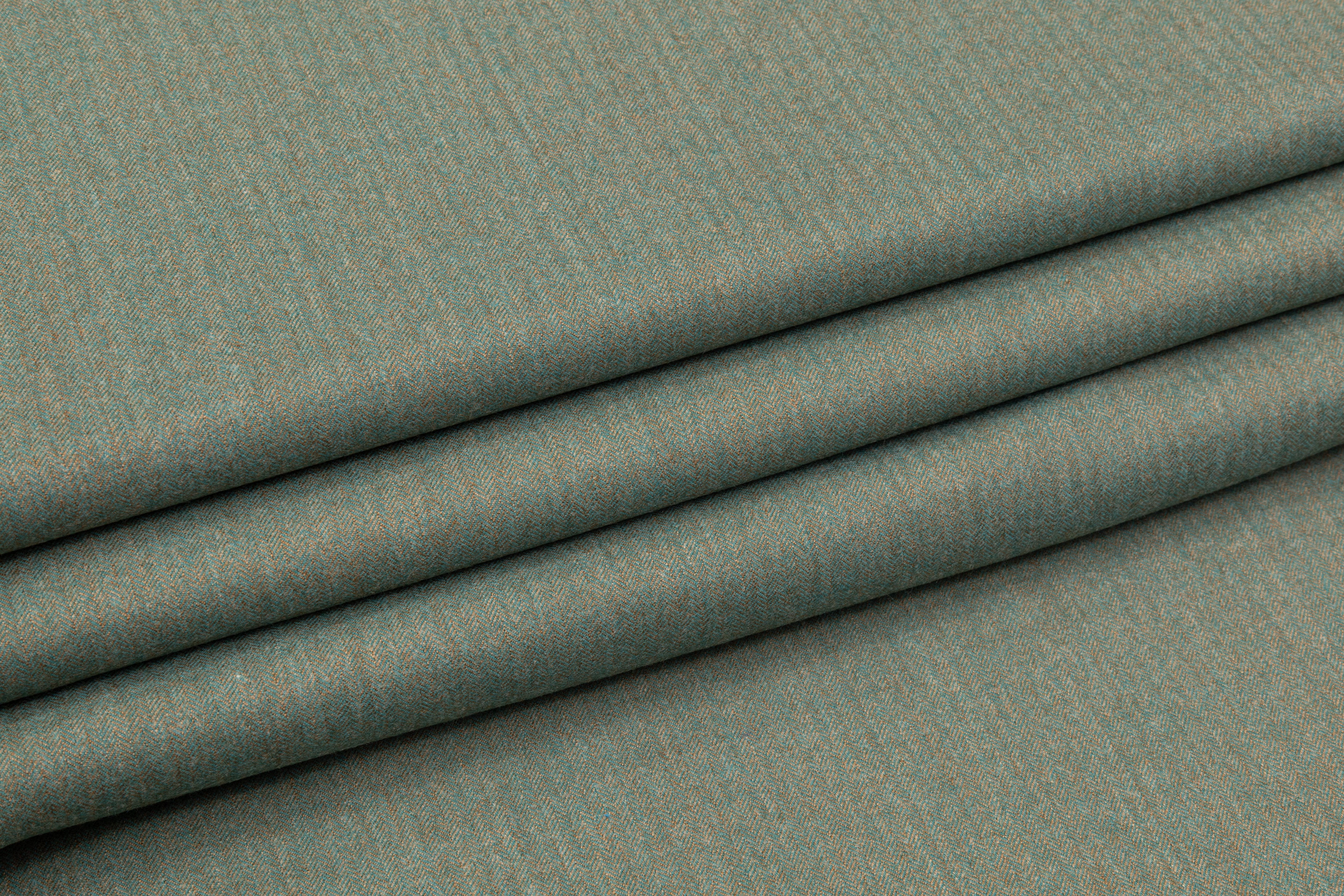 Two Tone Italian Wool Suiting - Green