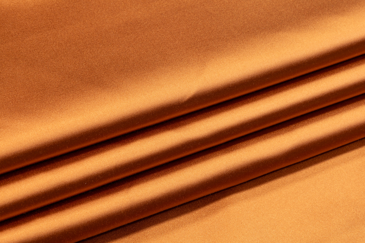 Italian Cotton Backed Silk Viscose Satin - Rust