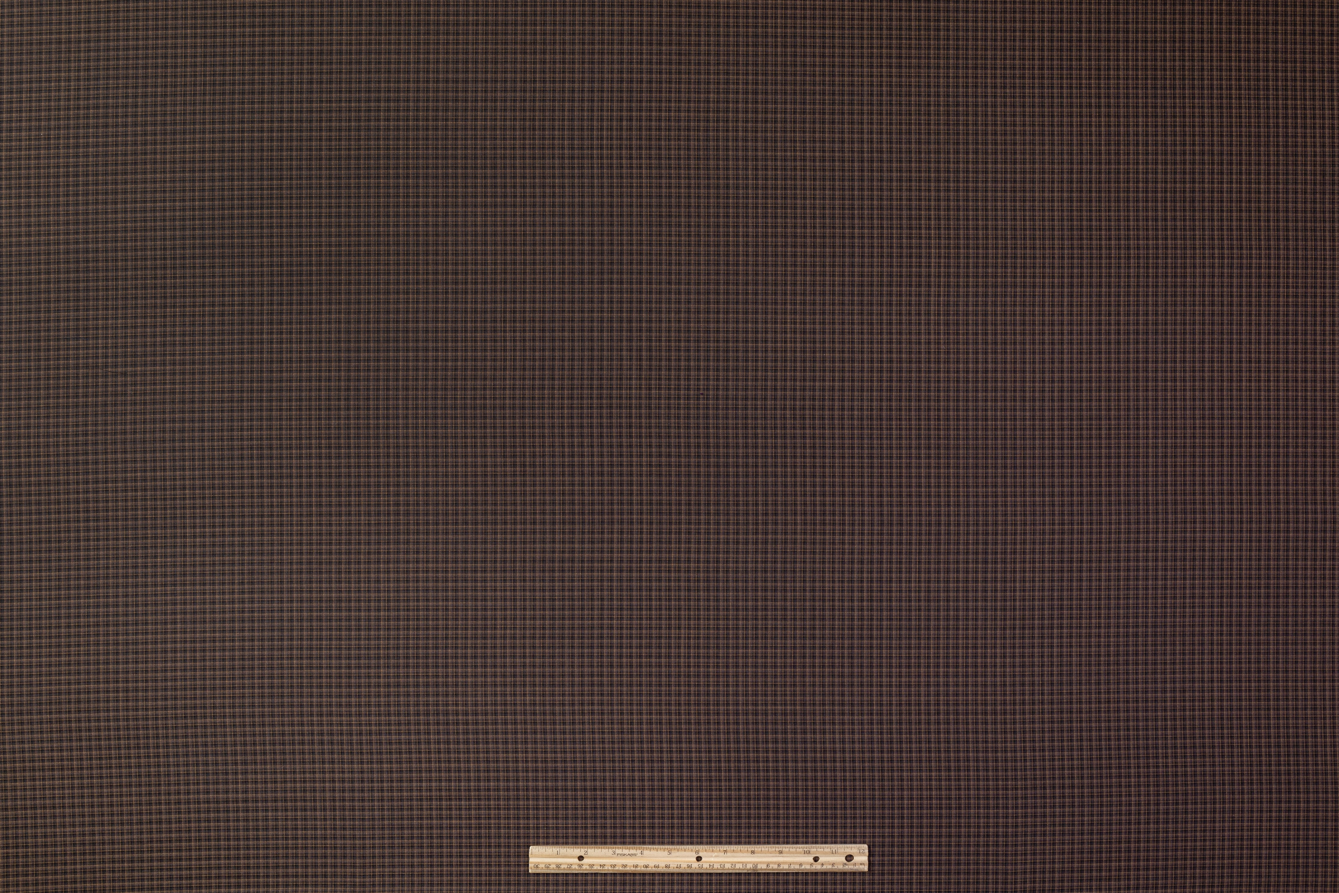 Lanificio di Pray - Micro Plaid Italian Wool Suiting - Brown / Navy