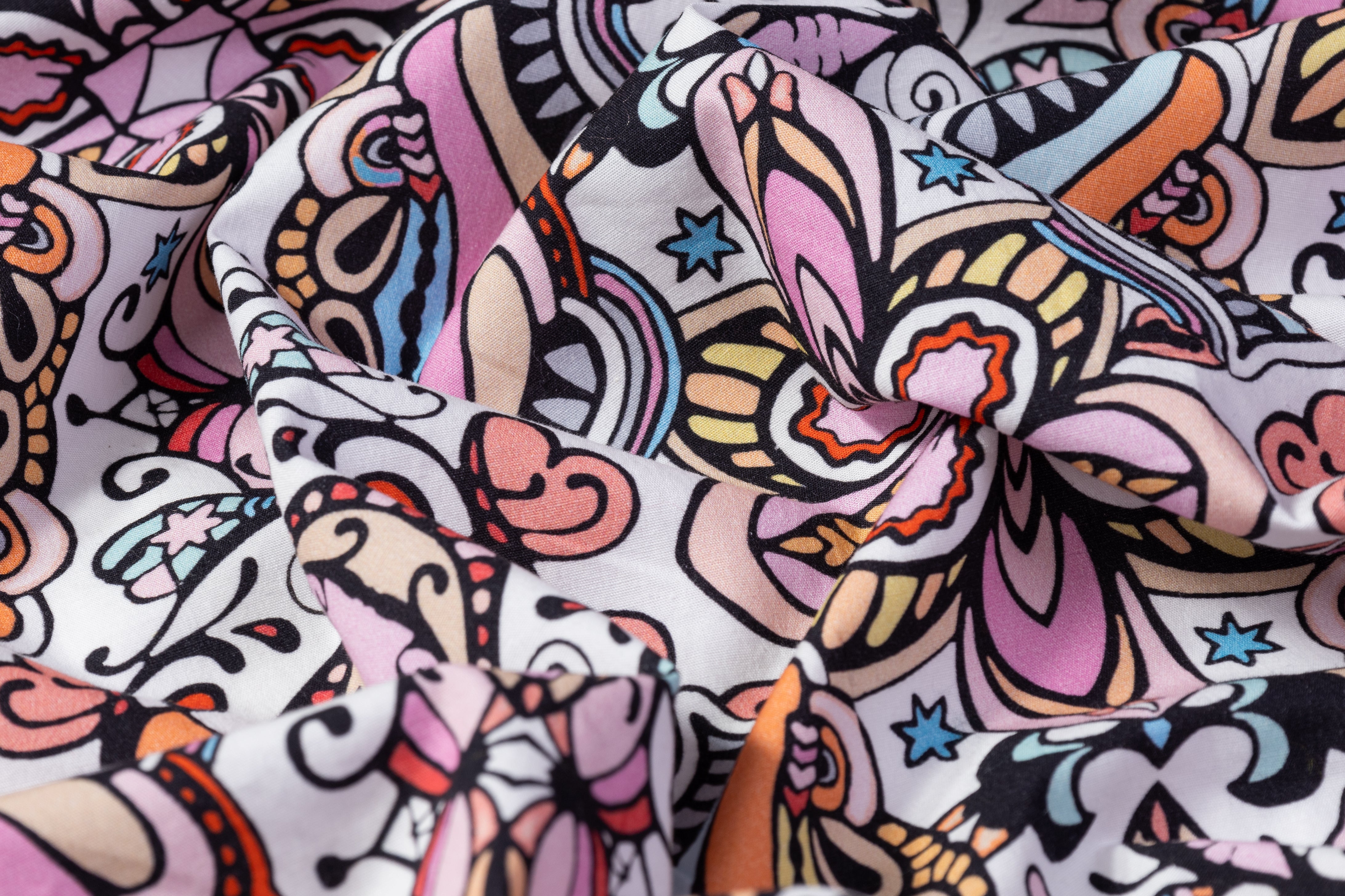 Floral Printed Italian Cotton - Multicolor