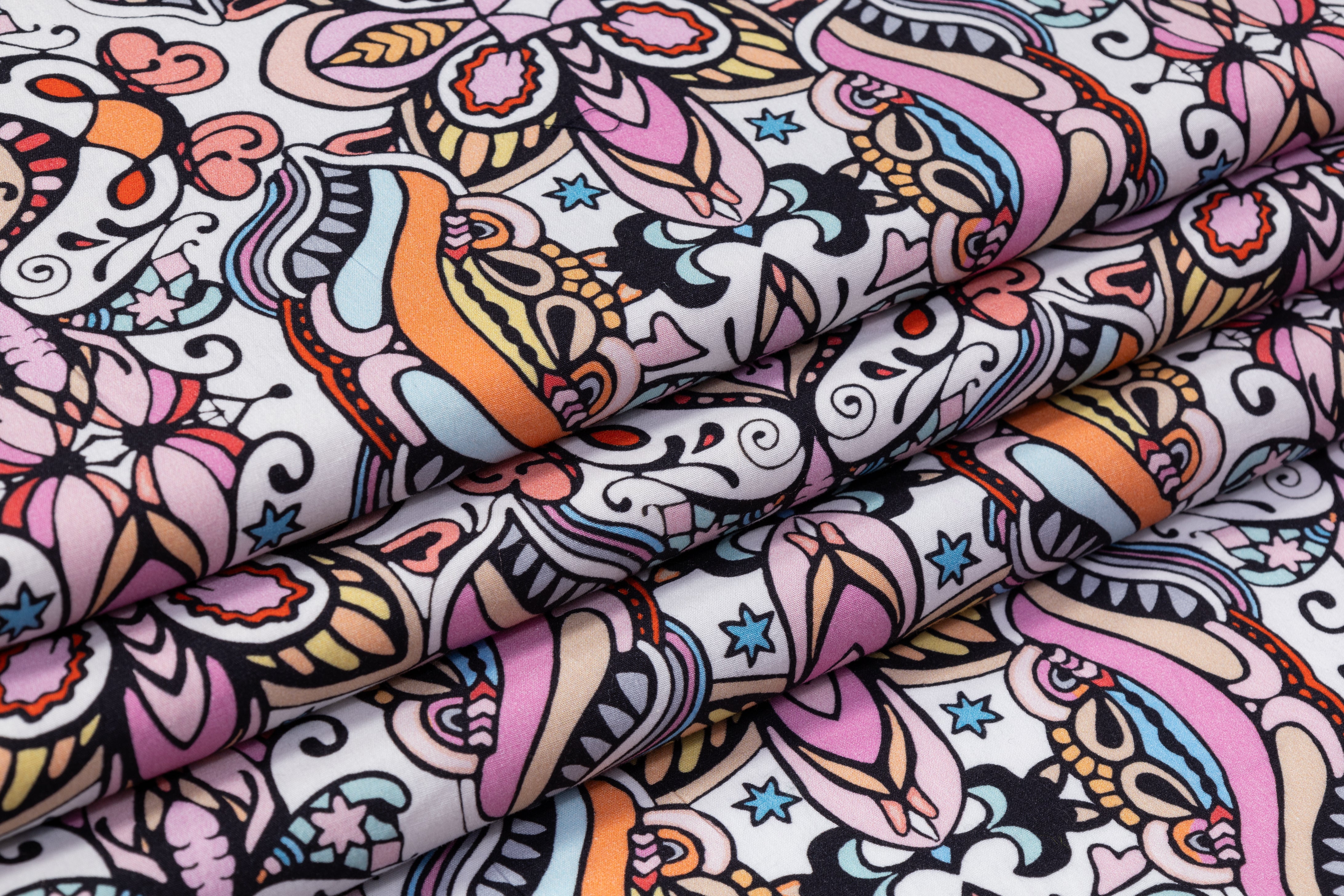 Floral Printed Italian Cotton - Multicolor
