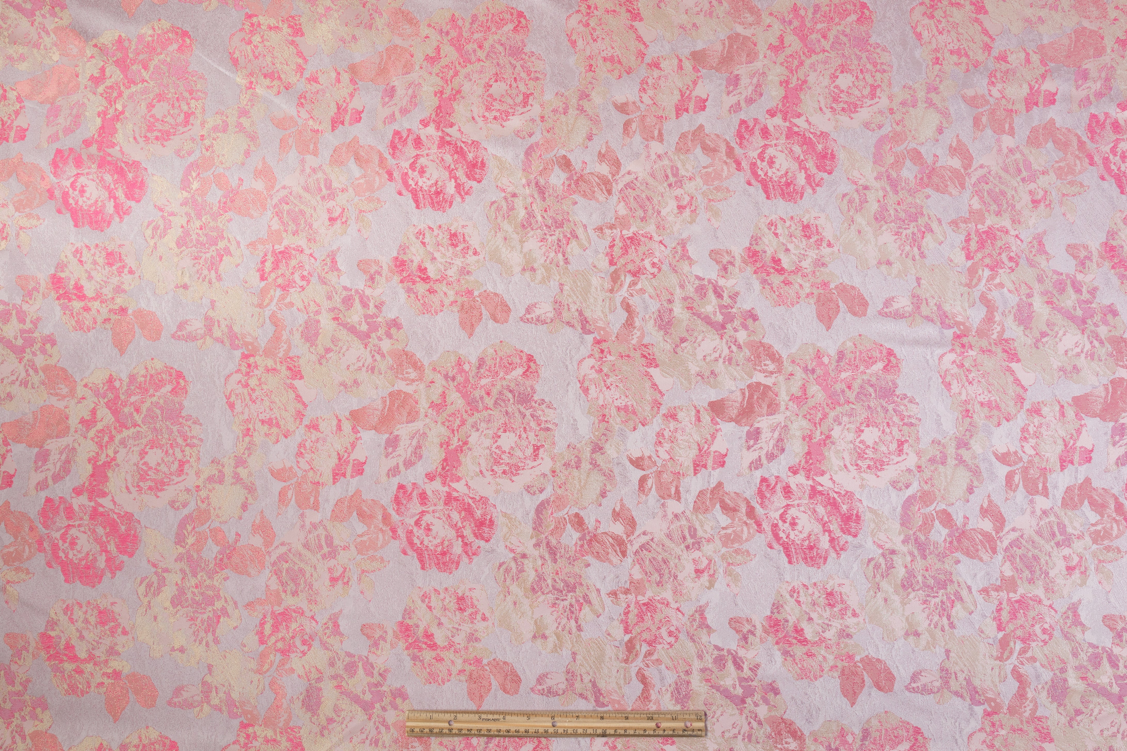 Floral Brocade - Pink / Purple / Beige