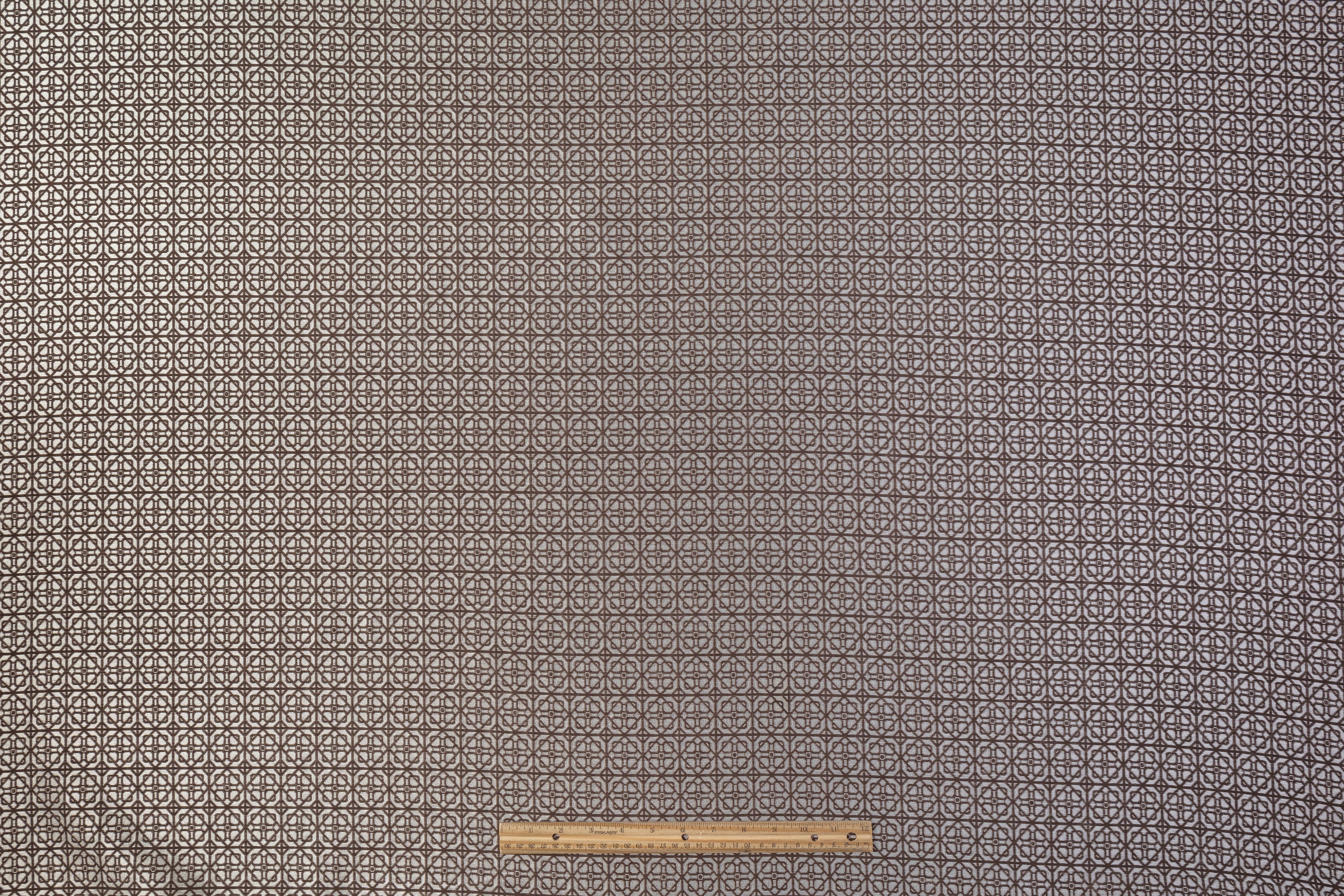 Geometric Brocade - Brown / White