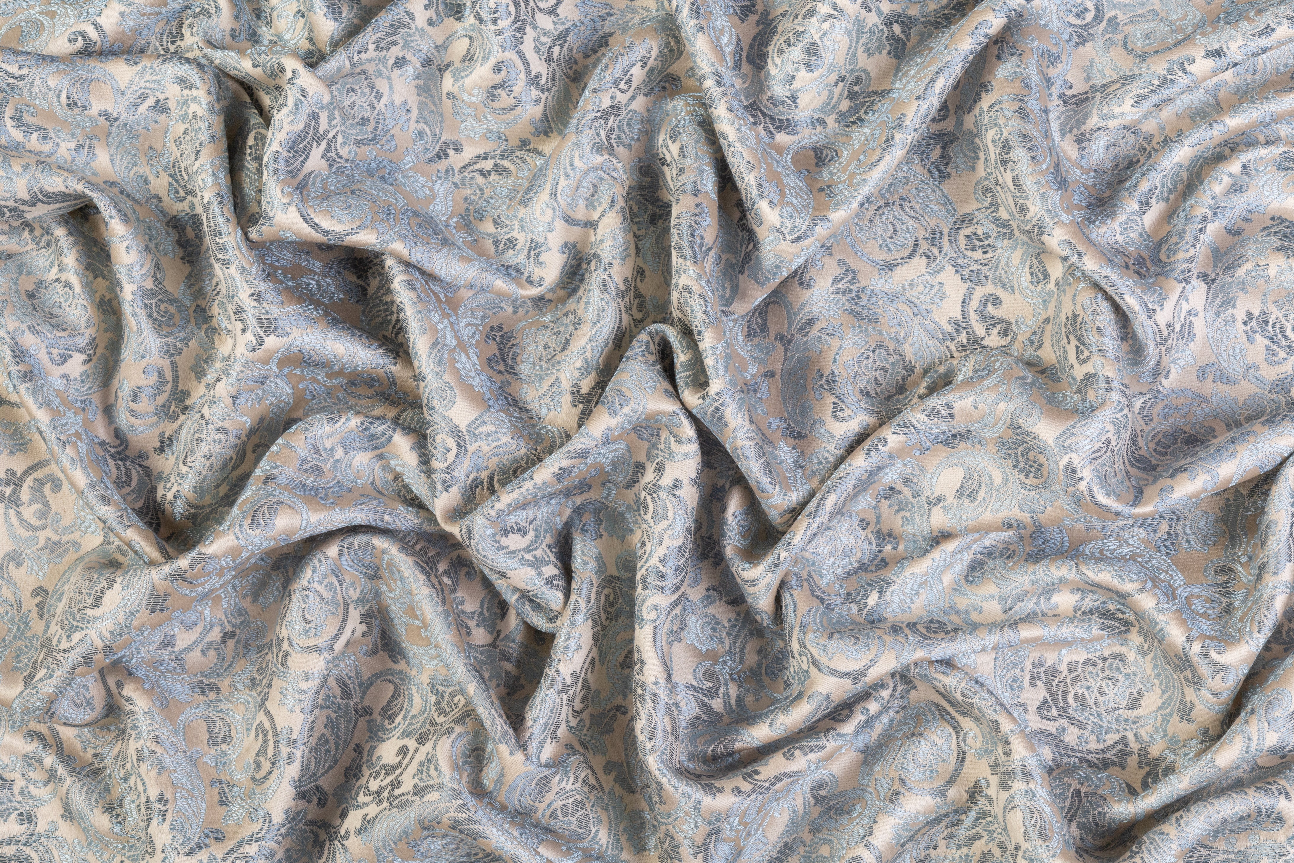 Baroque Design Brocade - Blue / Cream