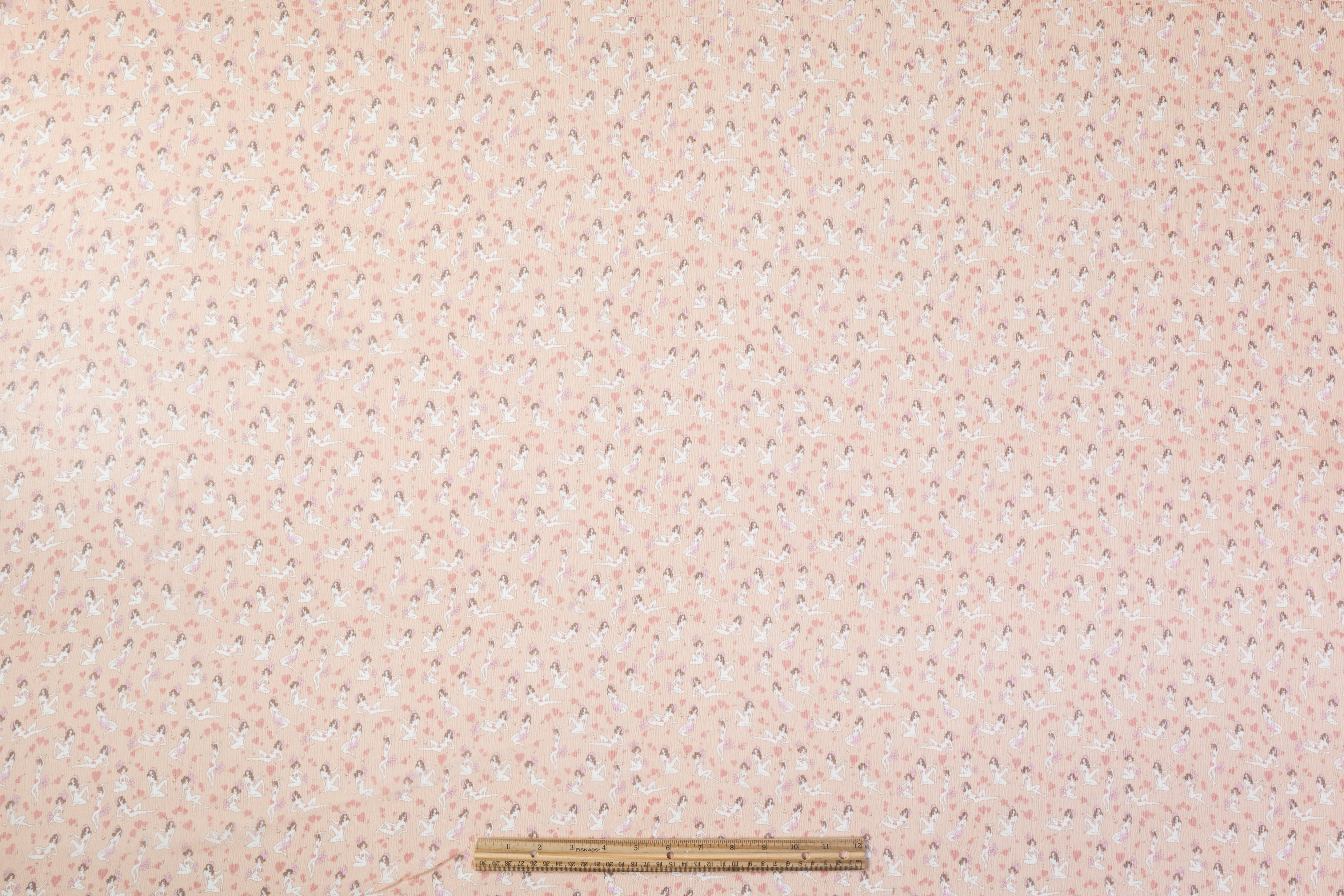 Italian Crinkled Silk Chiffon - Peachy Blush