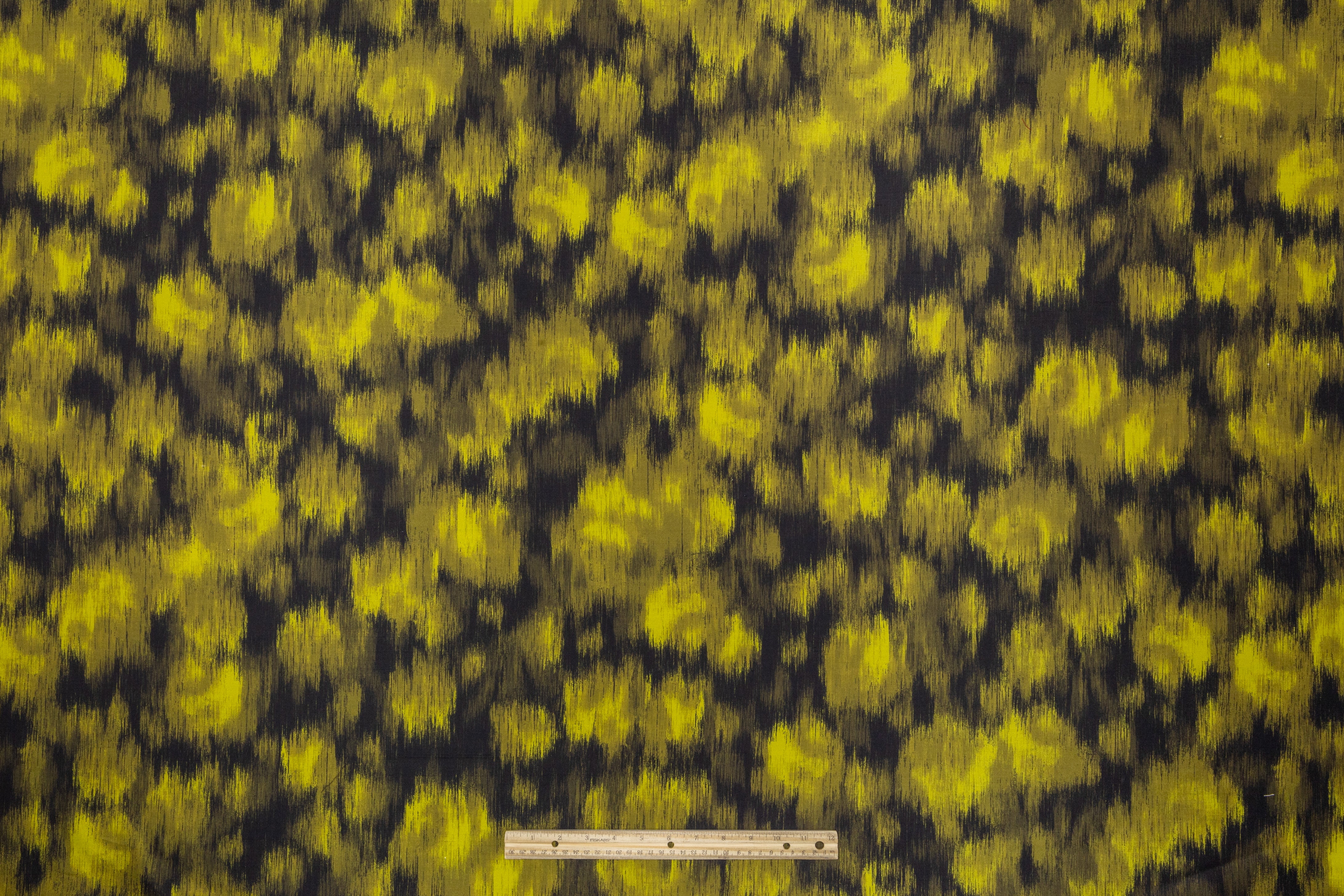 Abstract Italian Silk and Wool Mikado - Green