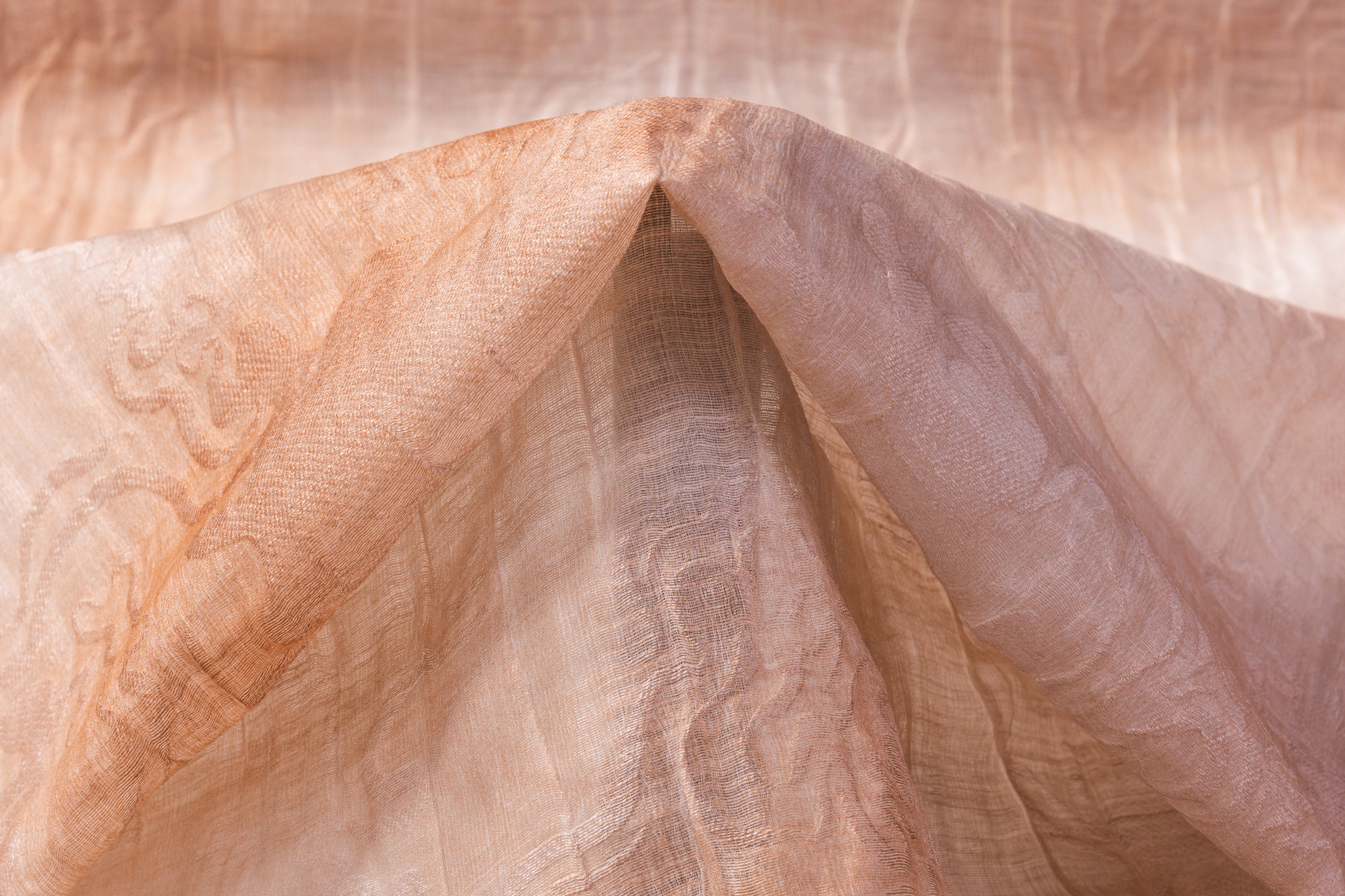 Abstract Italian Gauze - Peachy Blush